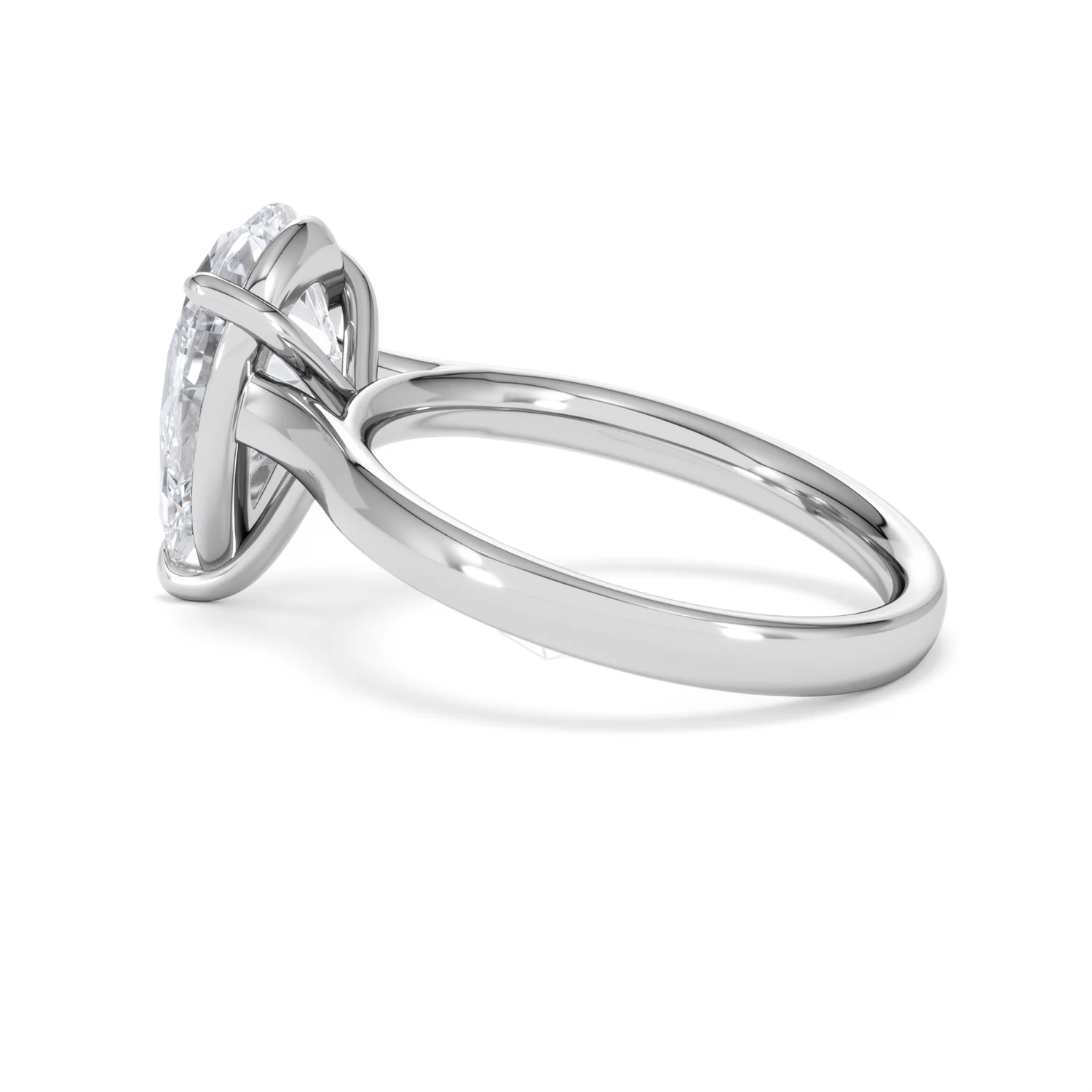 Amora Pear 3.00ct Lab Diamond Engagement Ring G/VS Set in Platinum - Image 63