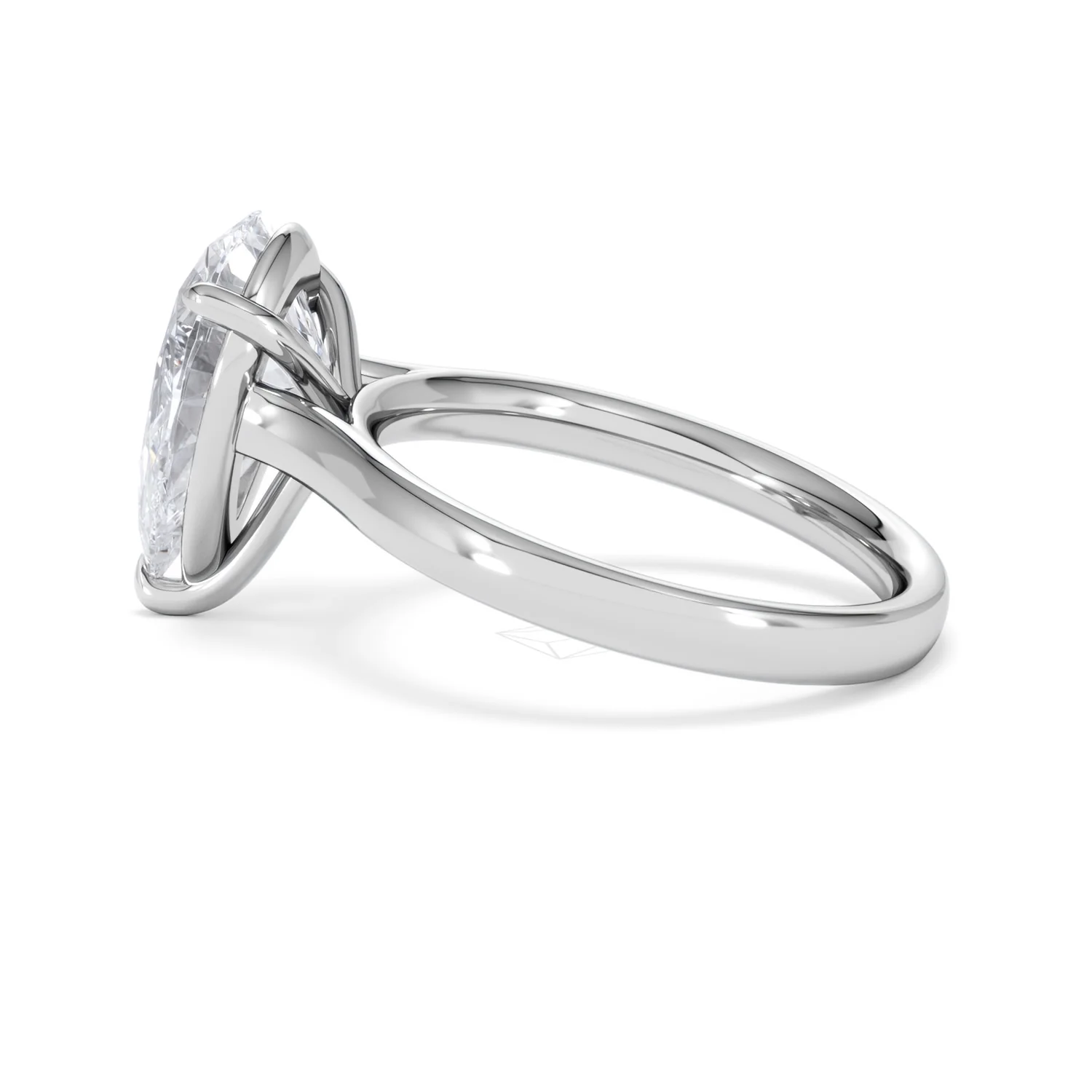 Amora Pear 3.00ct Lab Diamond Engagement Ring G/VS Set in Platinum - Image 65