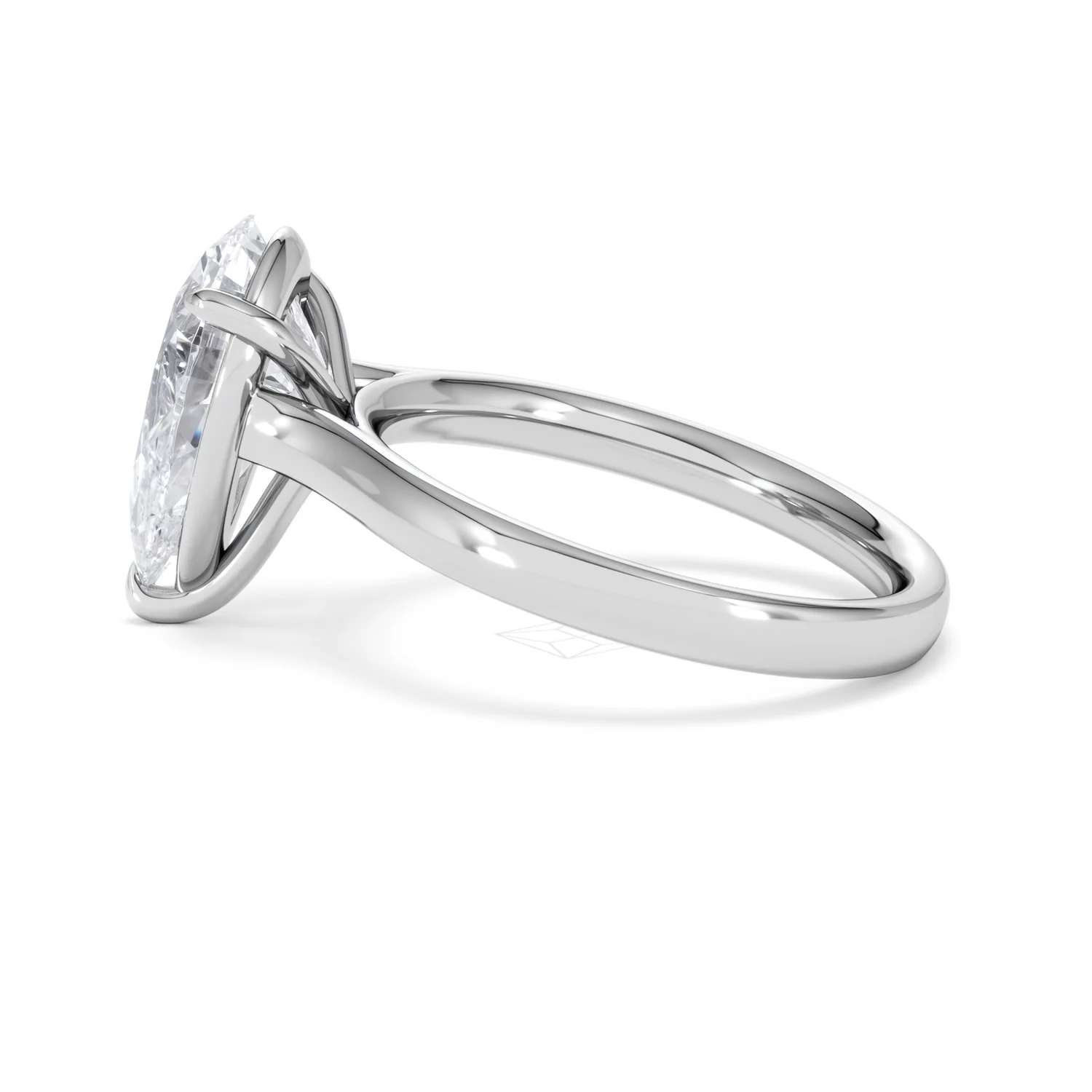 Amora Pear 3.00ct Lab Diamond Engagement Ring G/VS Set in Platinum - Image 66