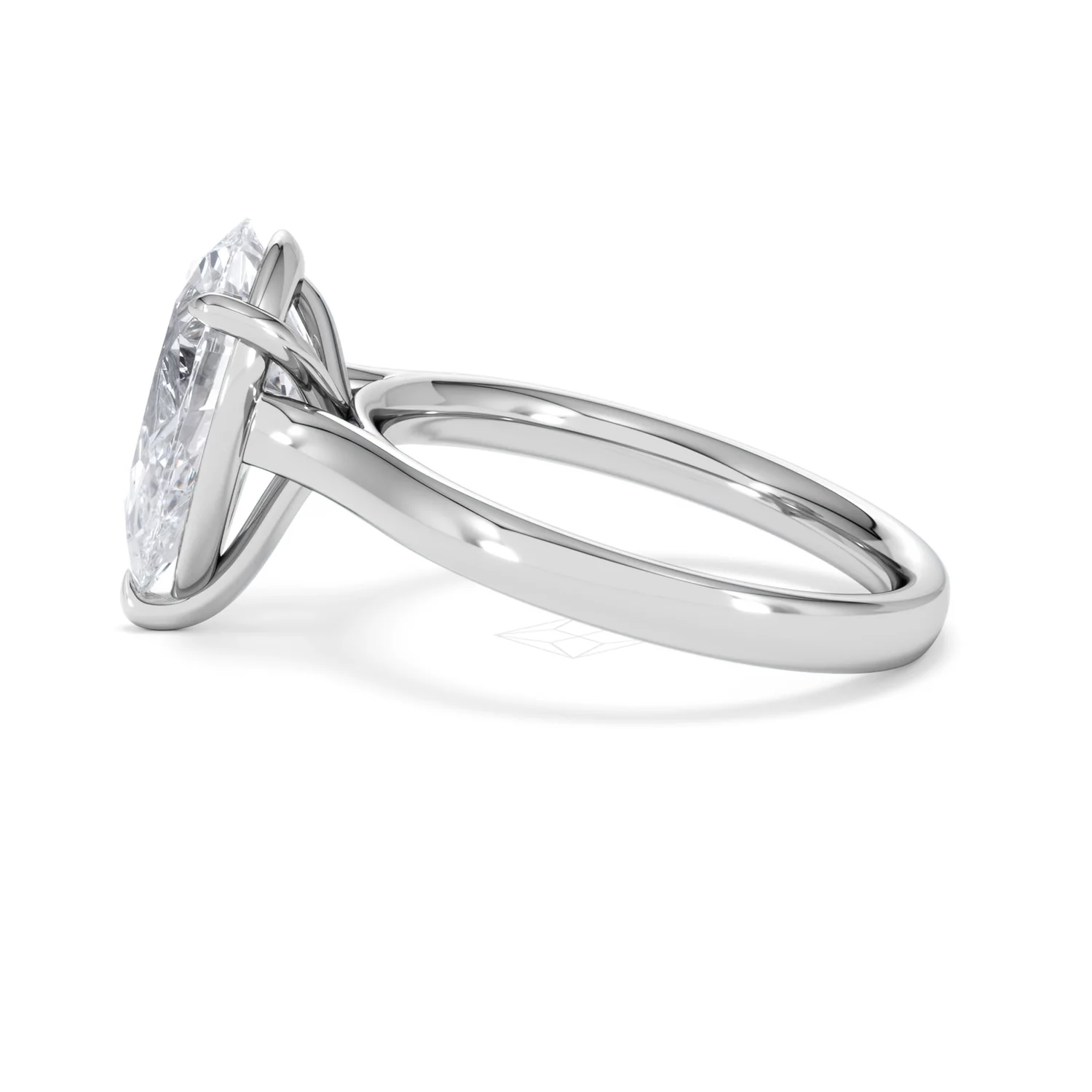 Amora Pear 3.00ct Lab Diamond Engagement Ring G/VS Set in Platinum - Image 67