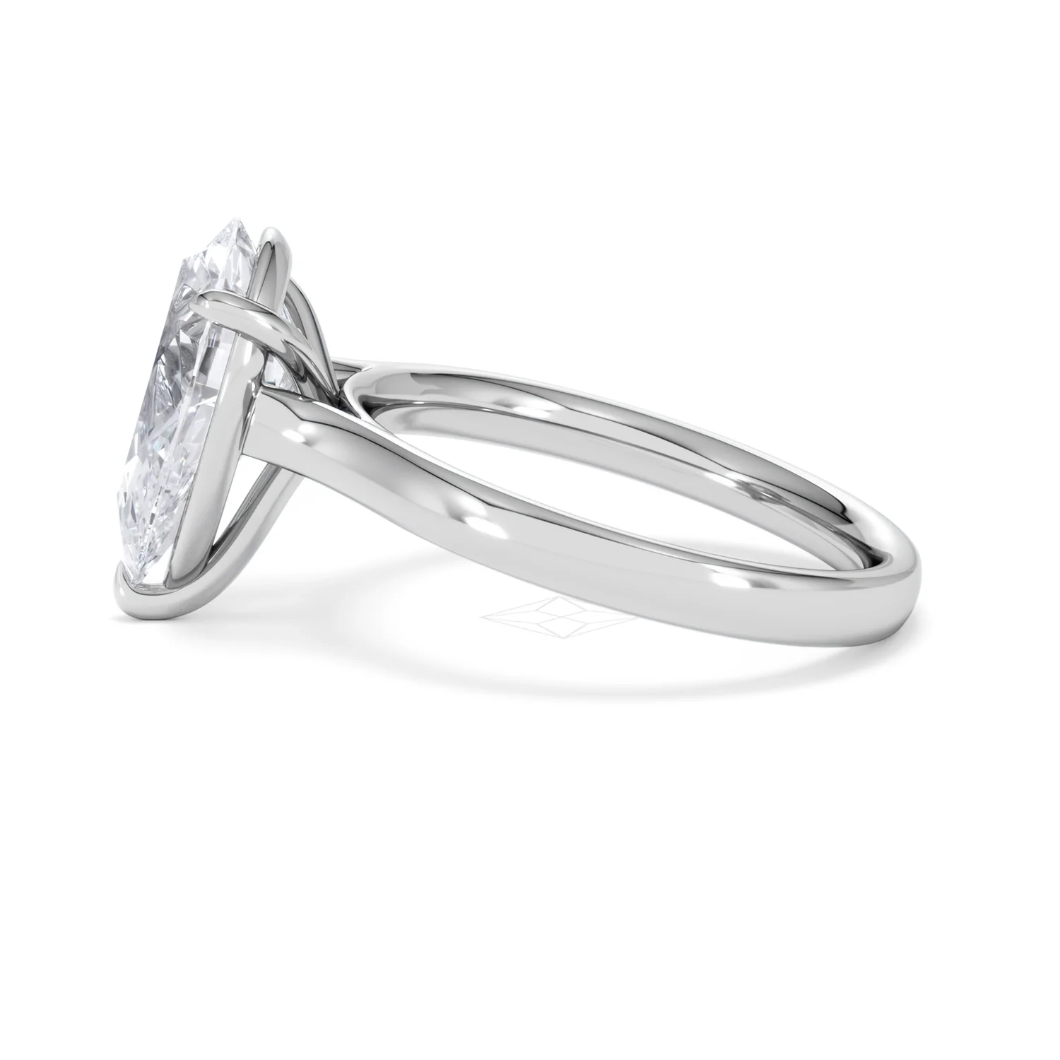 Amora Pear 3.00ct Lab Diamond Engagement Ring G/VS Set in Platinum - Image 68