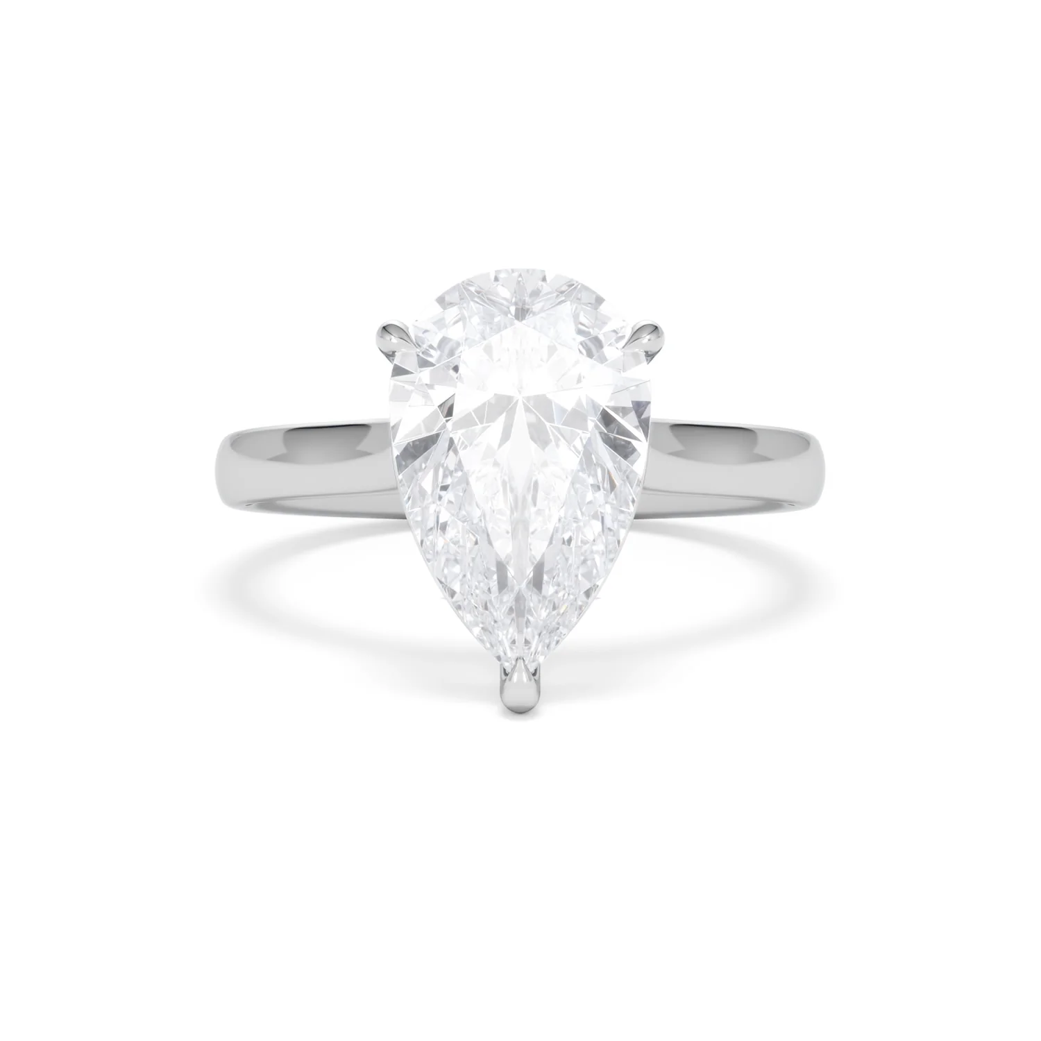 Amora Pear 3.00ct Lab Diamond Engagement Ring G/VS Set in Platinum - Image 8