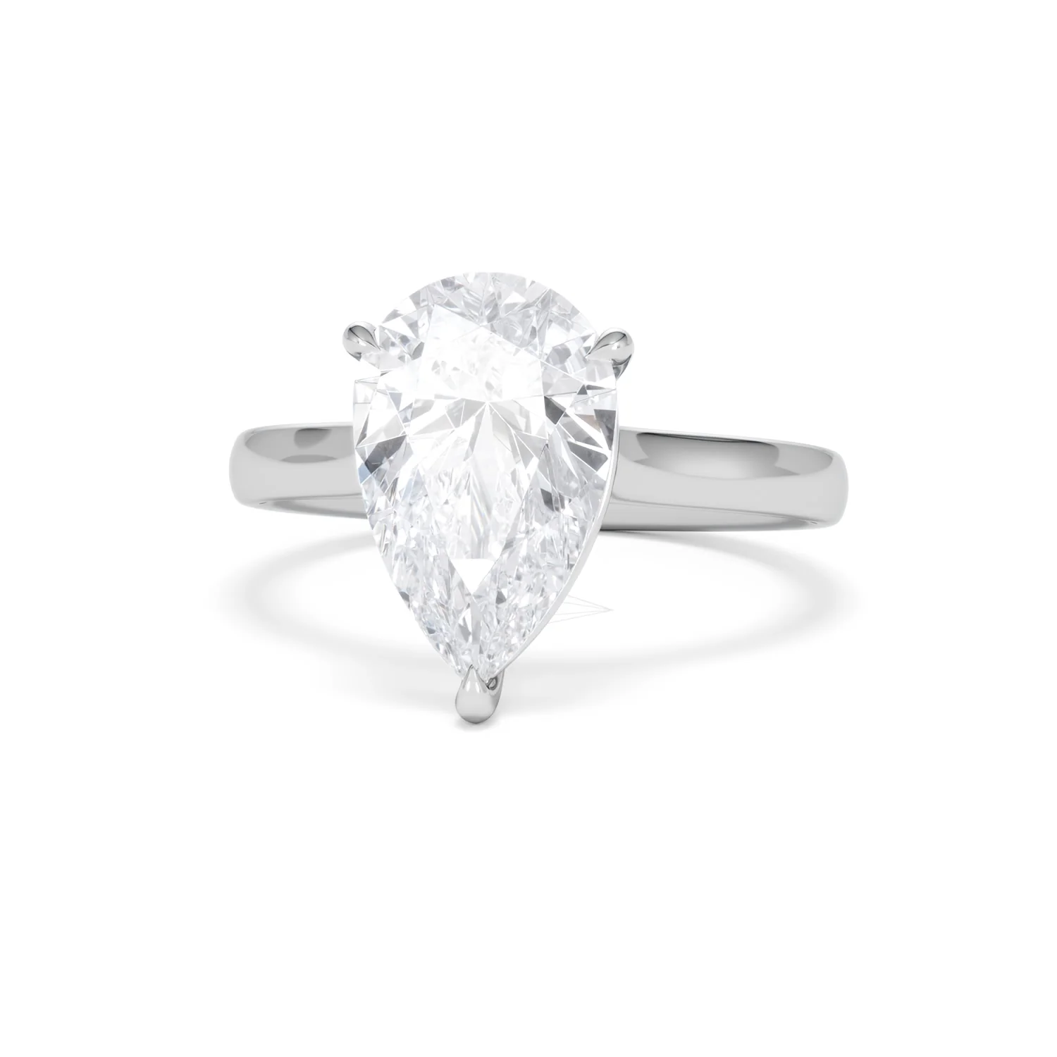 Amora Pear 3.00ct Lab Diamond Engagement Ring G/VS Set in Platinum - Image 86