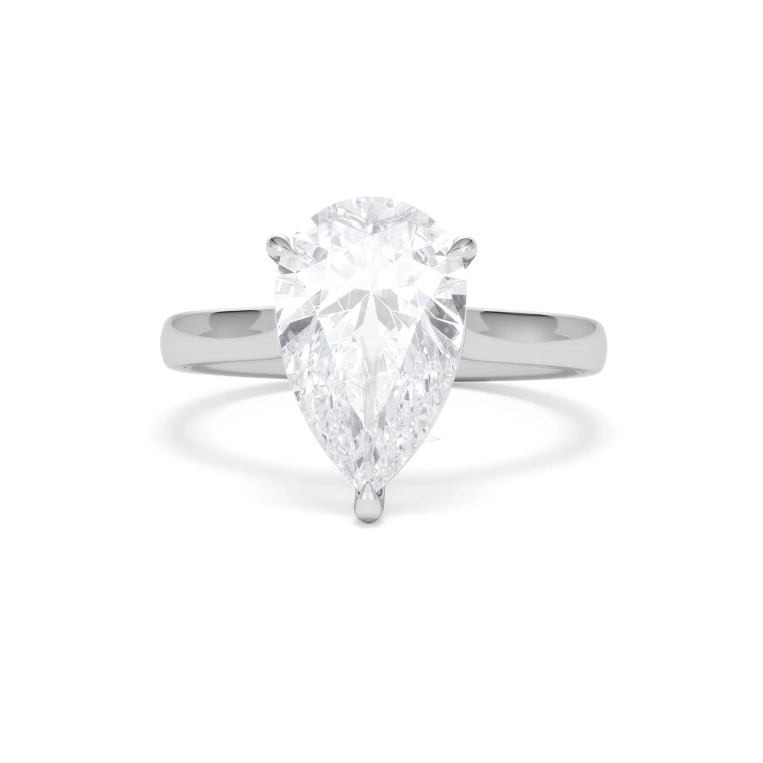Amora Pear 3.00ct Lab Diamond Engagement Ring G/VS Set in Platinum - Image 87