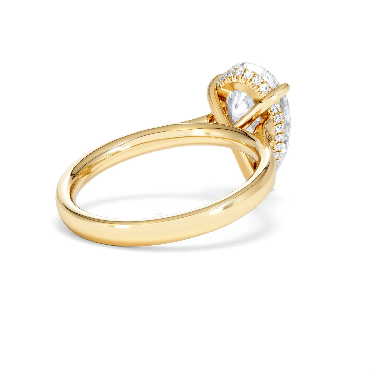 Amora Pear 3.11ct Hidden Halo Lab Diamond Engagement Ring G/VS Set in 18K Gold - Image 39
