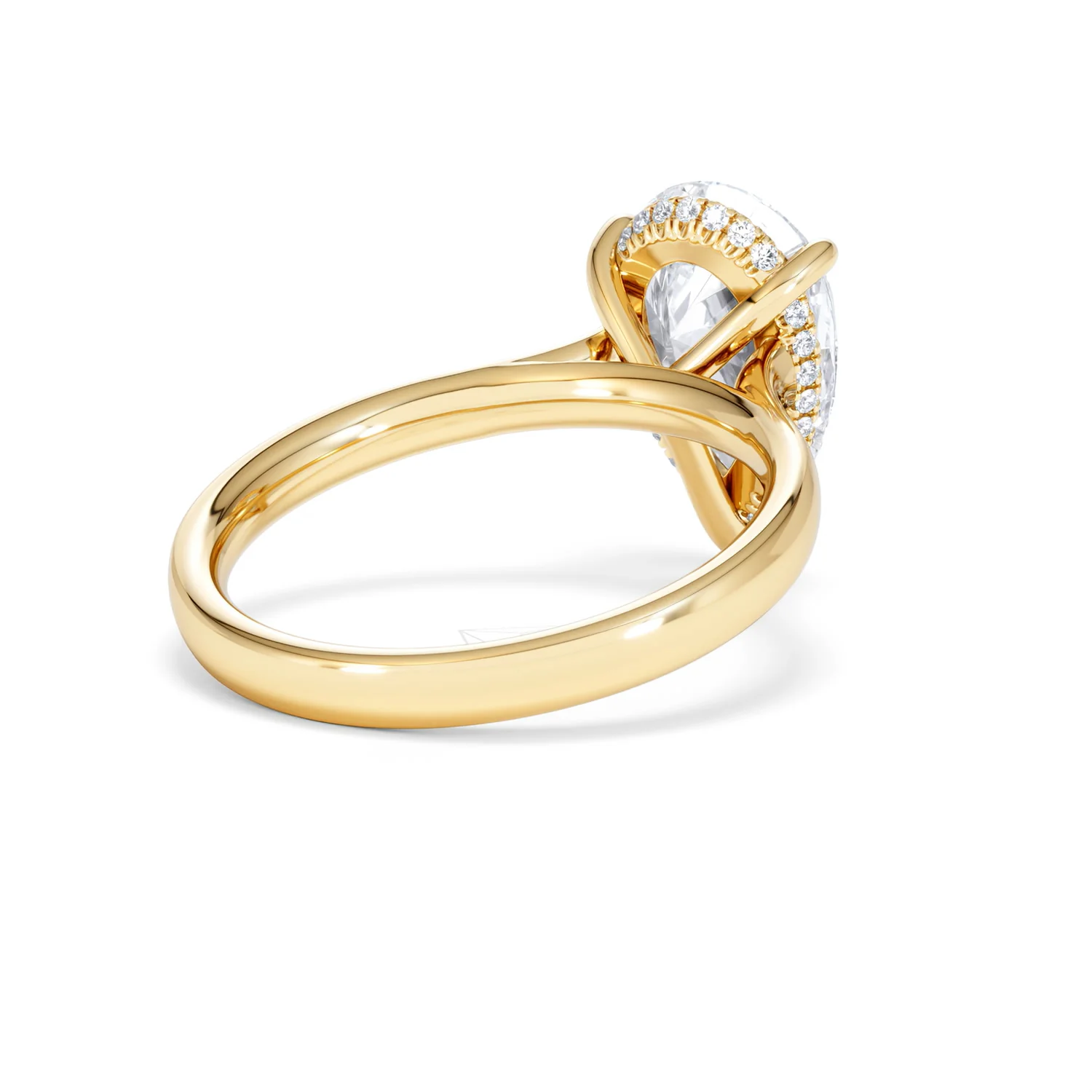 Amora Pear 3.11ct Hidden Halo Lab Diamond Engagement Ring G/VS Set in 18K Gold - Image 40