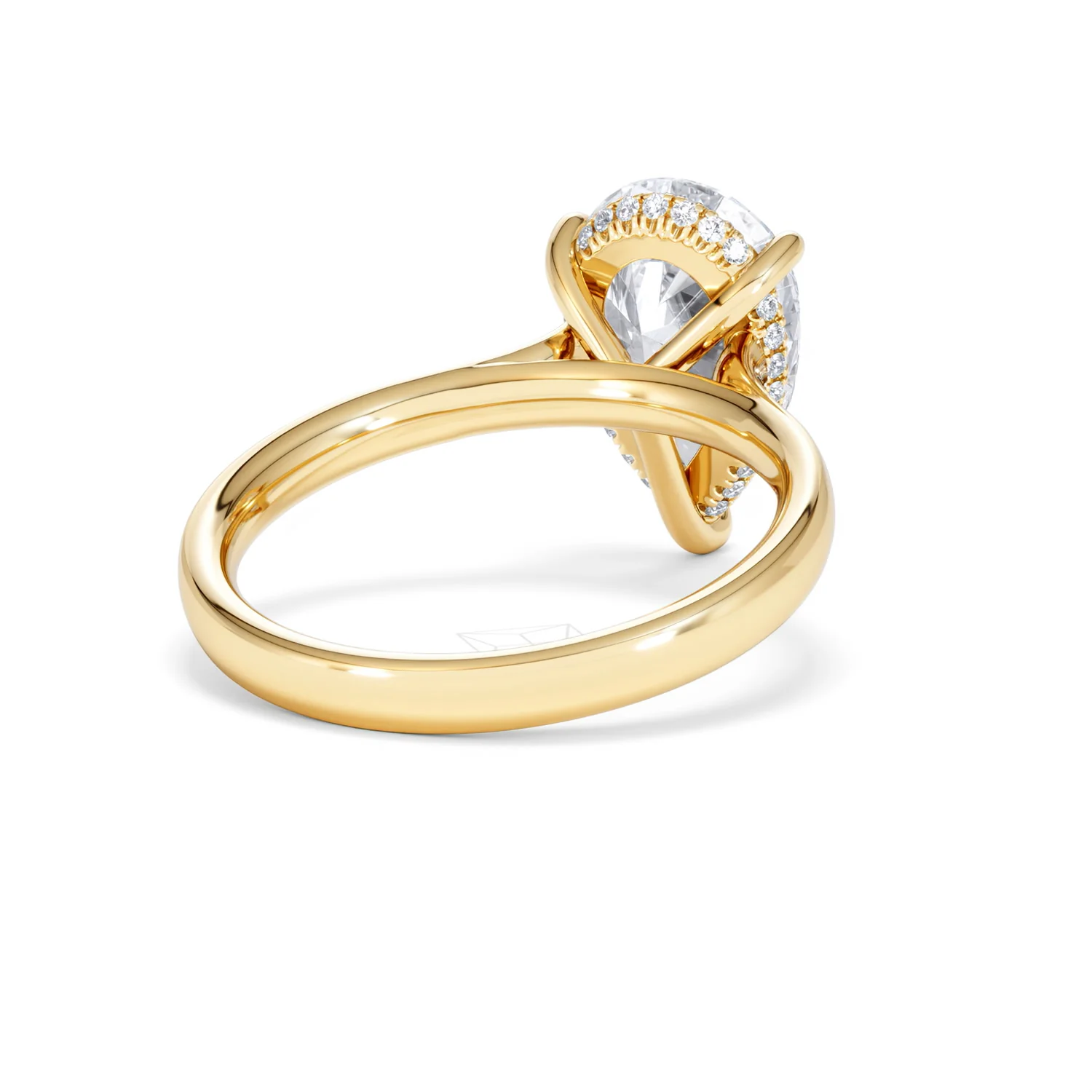 Amora Pear 3.11ct Hidden Halo Lab Diamond Engagement Ring G/VS Set in 18K Gold - Image 42