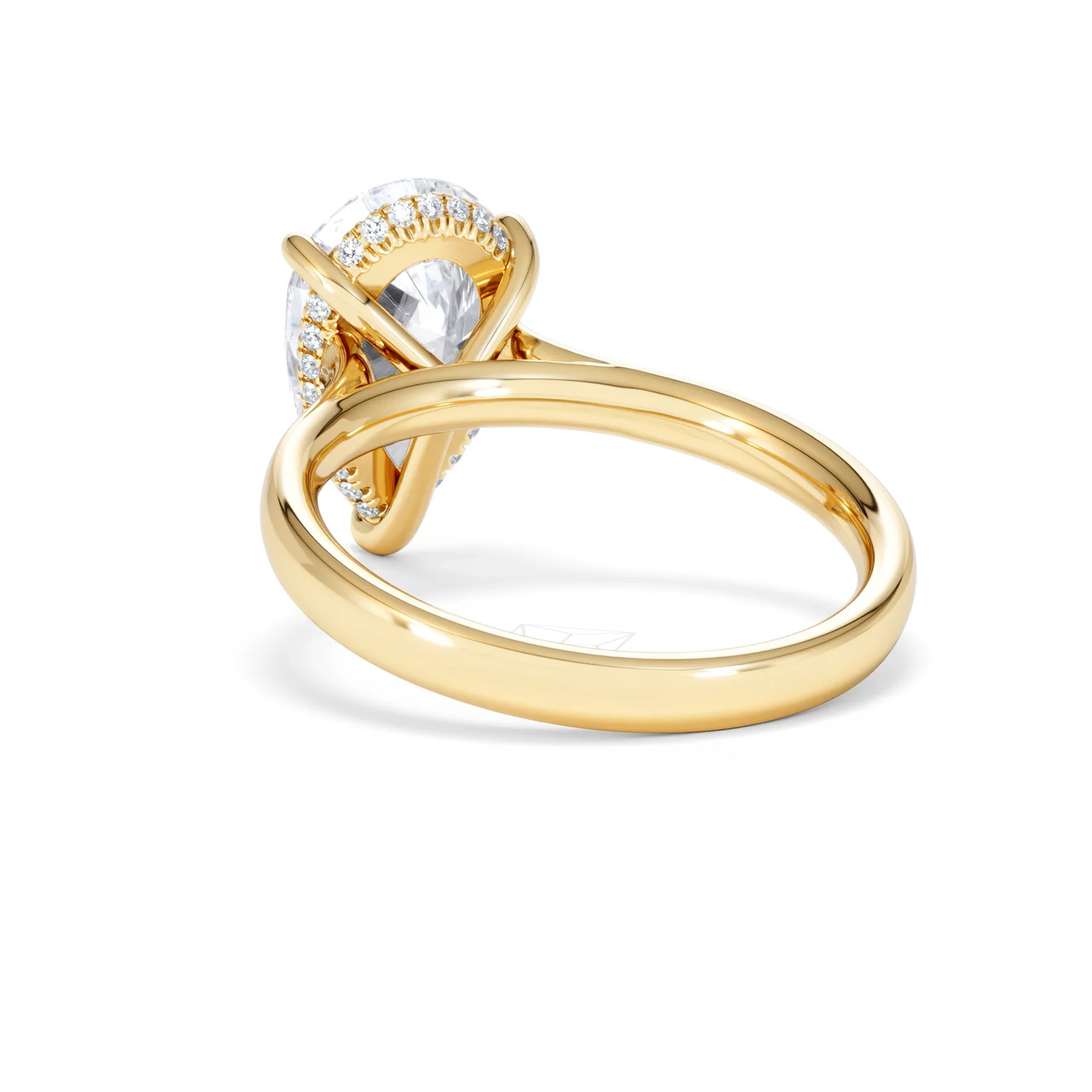 Amora Pear 3.11ct Hidden Halo Lab Diamond Engagement Ring G/VS Set in 18K Gold - Image 54