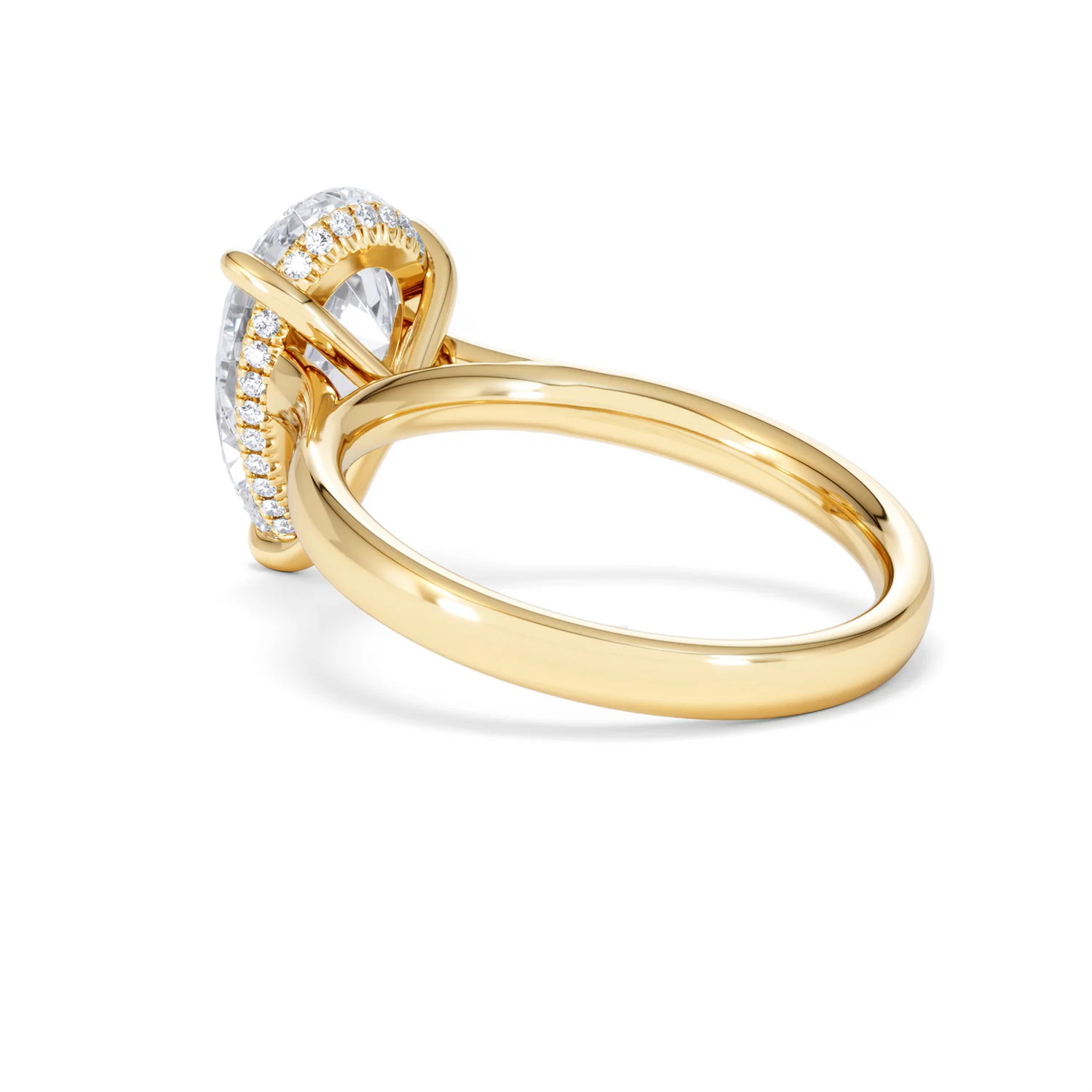 Amora Pear 3.11ct Hidden Halo Lab Diamond Engagement Ring G/VS Set in 18K Gold - Image 58