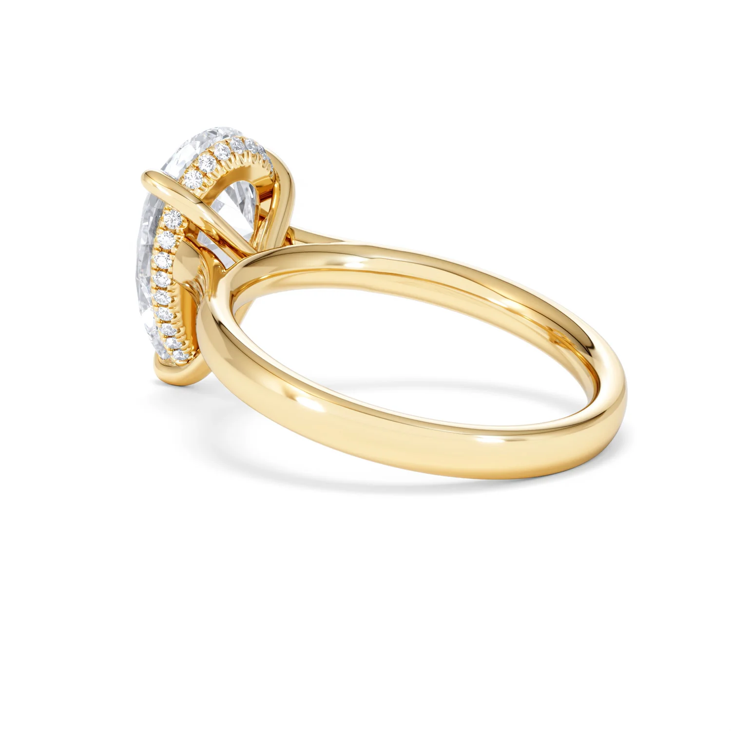 Amora Pear 3.11ct Hidden Halo Lab Diamond Engagement Ring G/VS Set in 18K Gold - Image 59