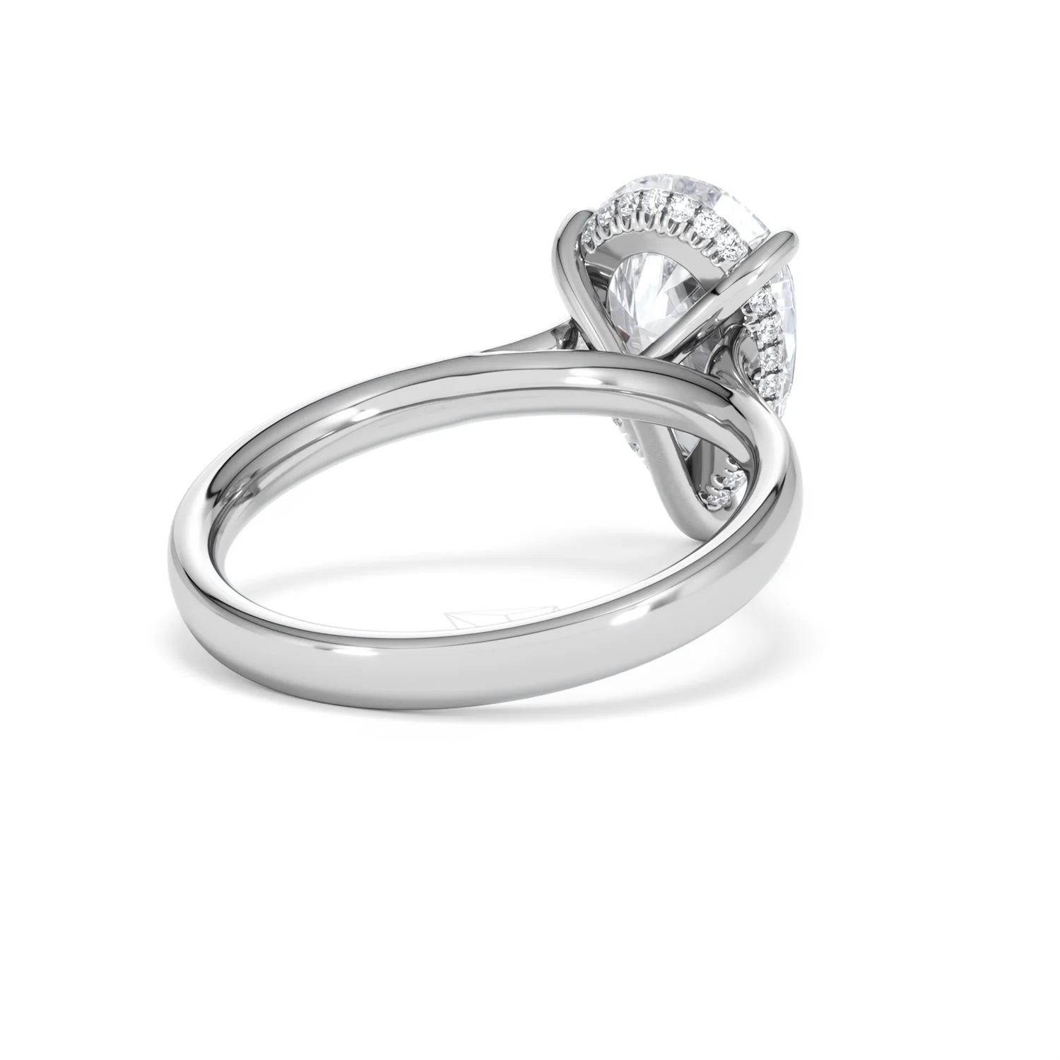 Amora Pear 3.11ct Hidden Halo Lab Diamond Engagement Ring G/VS Set in Platinum - Image 41