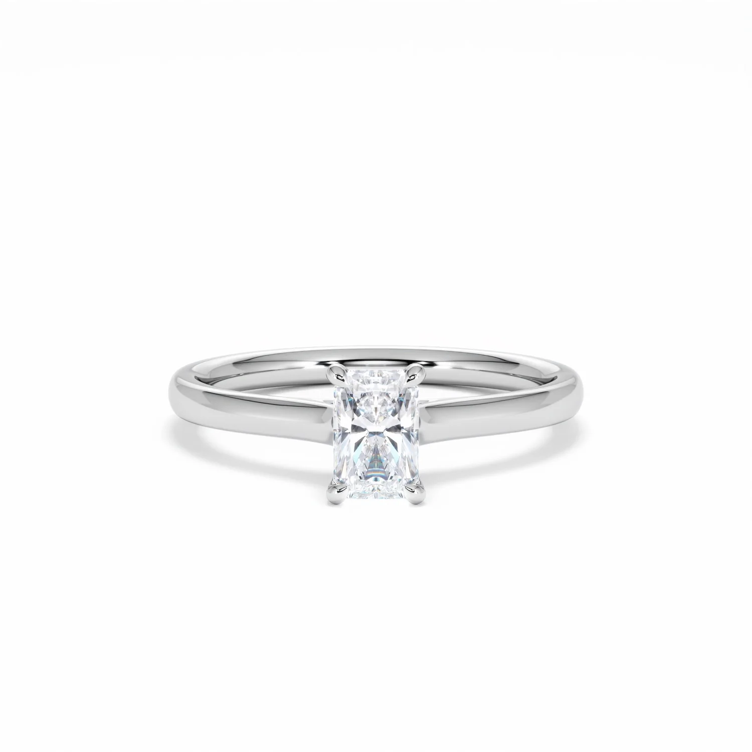 Amora Radiant 0.50ct Diamond Engagement Ring G/VS1 Set in 18K White Gold - Image 10