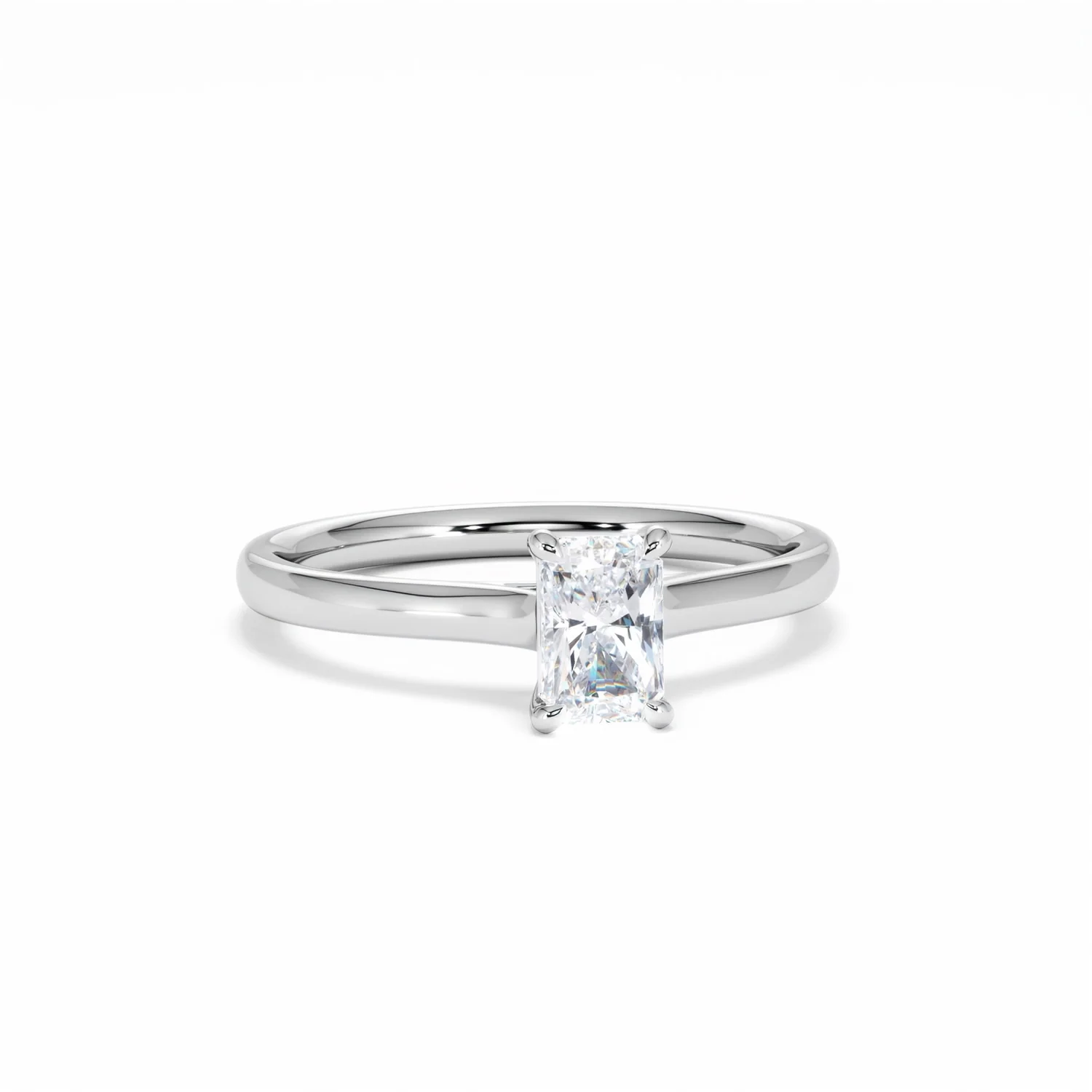 Amora Radiant 0.50ct Diamond Engagement Ring G/VS1 Set in 18K White Gold - Image 12