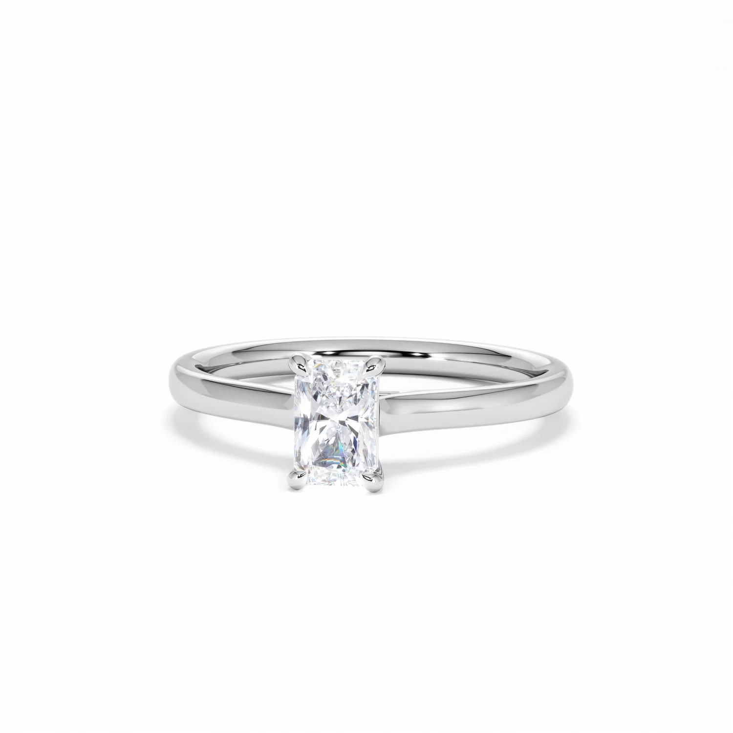 Amora Radiant 0.50ct Diamond Engagement Ring G/VS1 Set in 18K White Gold - Image 88