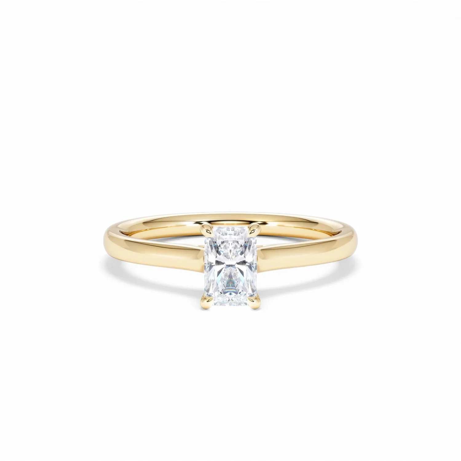 Amora Radiant 0.50ct Lab Diamond Engagement Ring F/VS1 Set in 18K Gold - Image 10