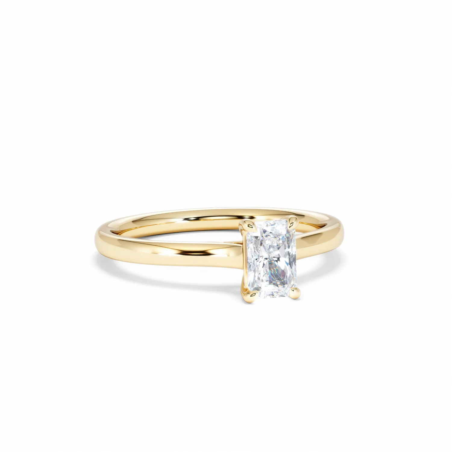 Amora Radiant 0.50ct Lab Diamond Engagement Ring F/VS1 Set in 18K Gold - Image 14