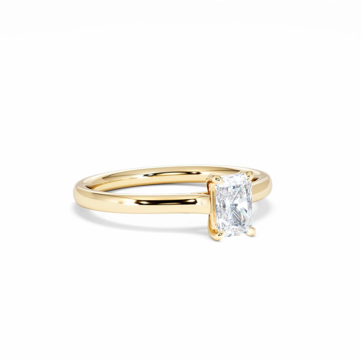 Amora Radiant 0.50ct Lab Diamond Engagement Ring F/VS1 Set in 18K Gold - Image 16
