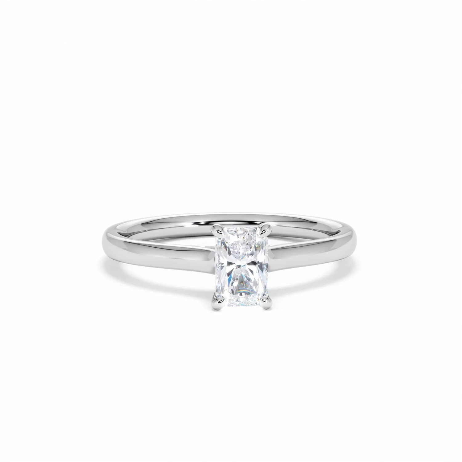 Amora Radiant 0.50ct Lab Diamond Engagement Ring F/VS1 Set in 18K White Gold - Image 11