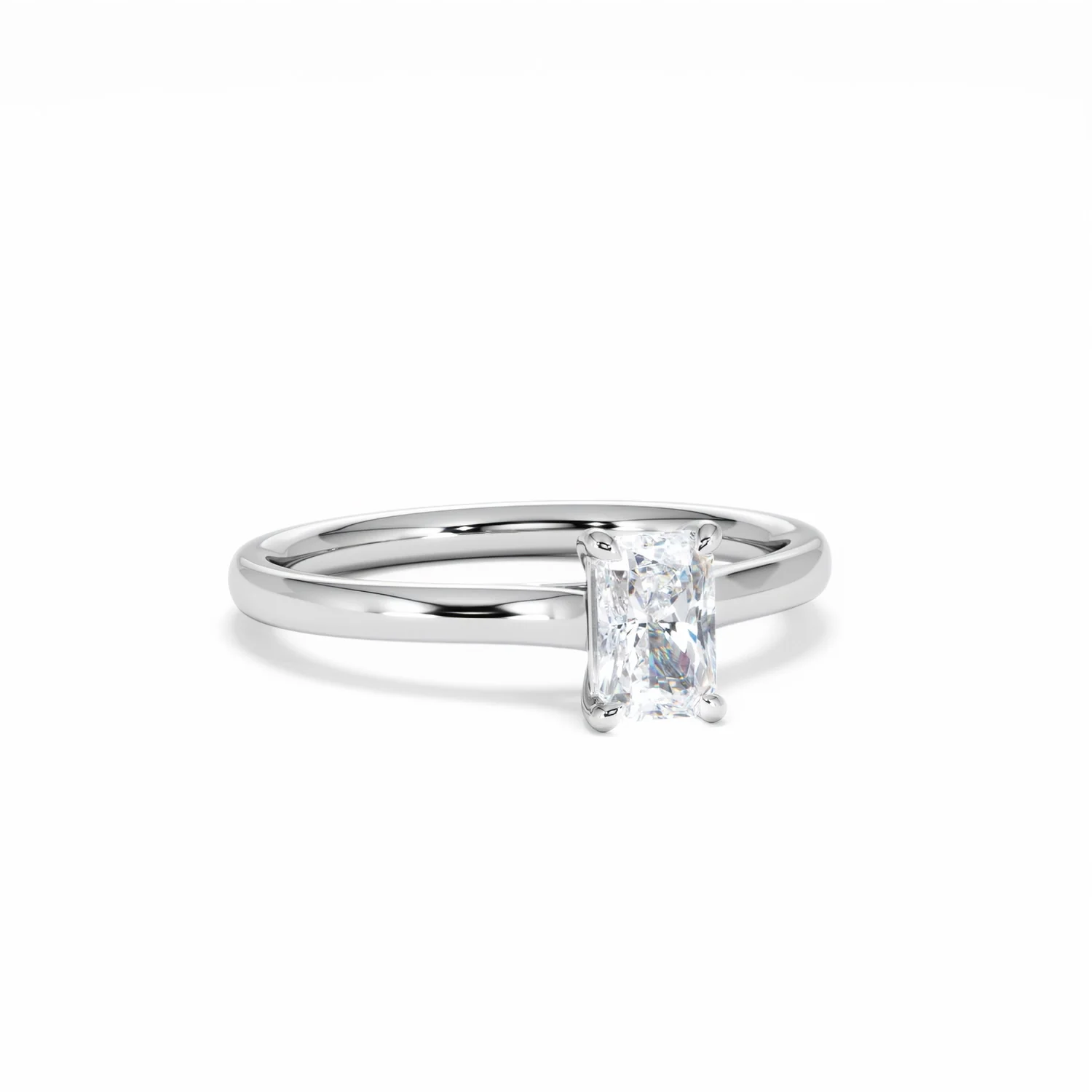 Amora Radiant 0.50ct Lab Diamond Engagement Ring F/VS1 Set in 18K White Gold - Image 14