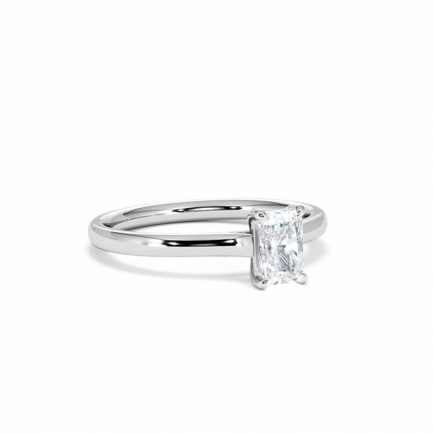 Amora Radiant 0.50ct Lab Diamond Engagement Ring F/VS1 Set in 18K White Gold - Image 16