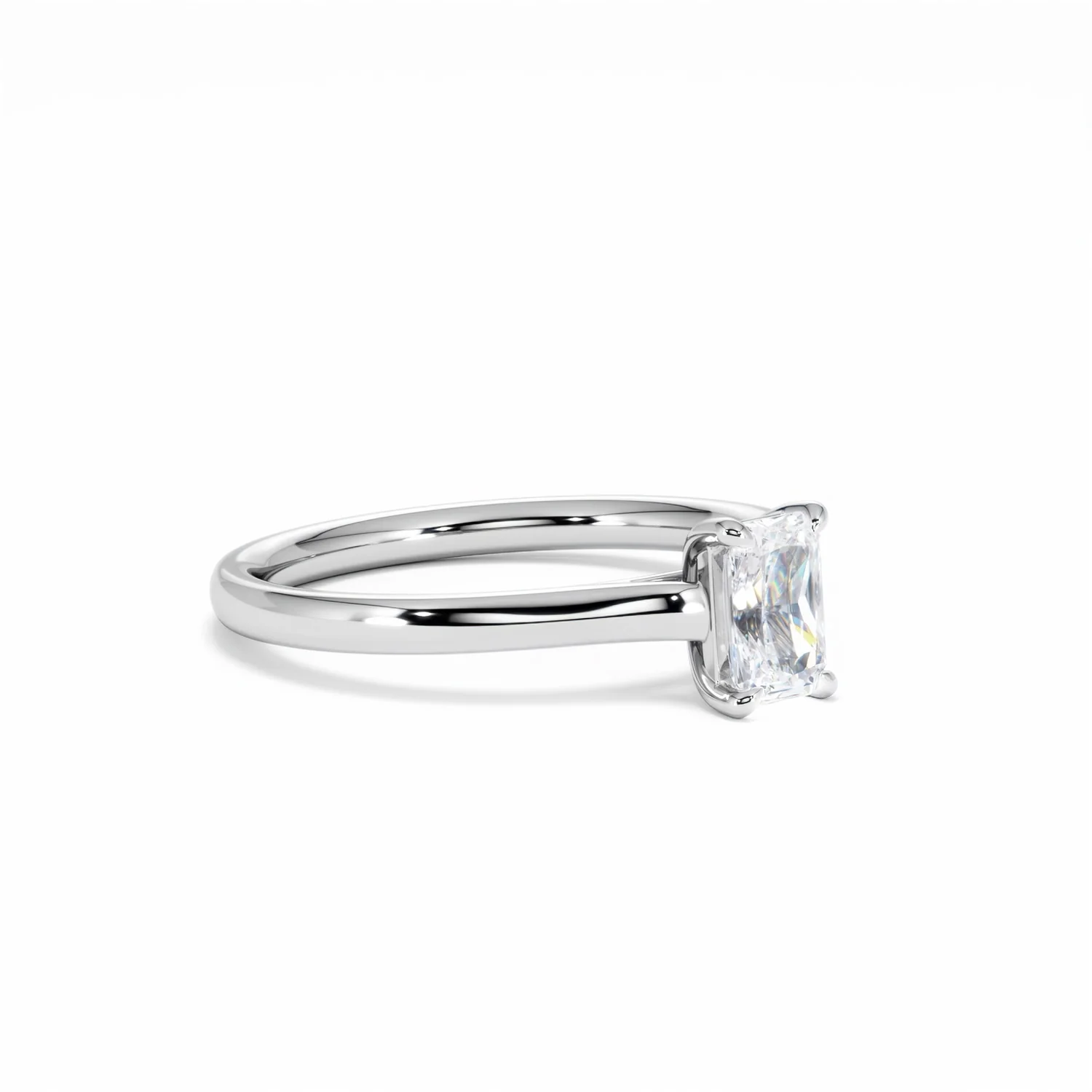 Amora Radiant 0.50ct Lab Diamond Engagement Ring F/VS1 Set in 18K White Gold - Image 19
