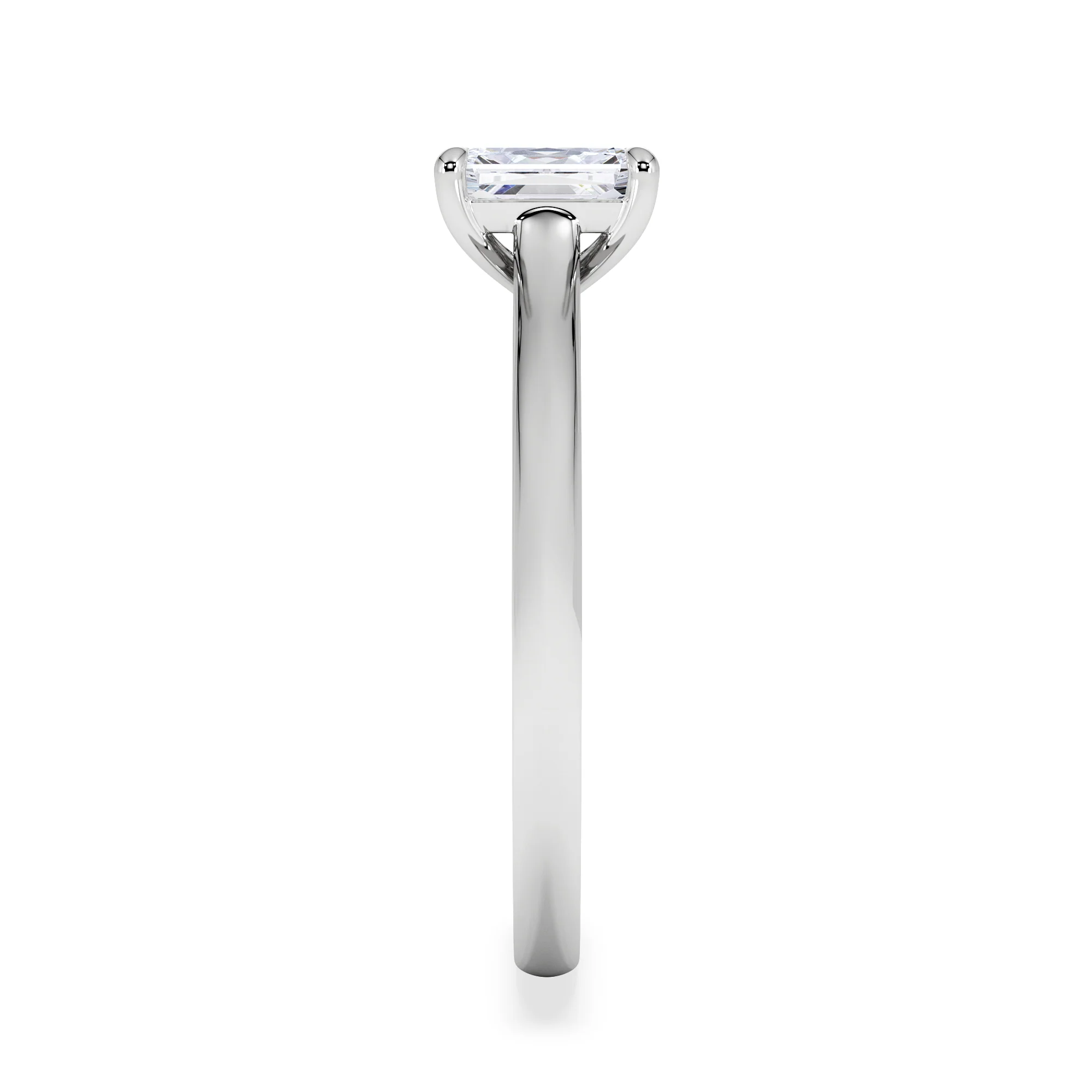 Amora Radiant 0.50ct Lab Diamond Engagement Ring F/VS1 Set in 18K White Gold - Image 4