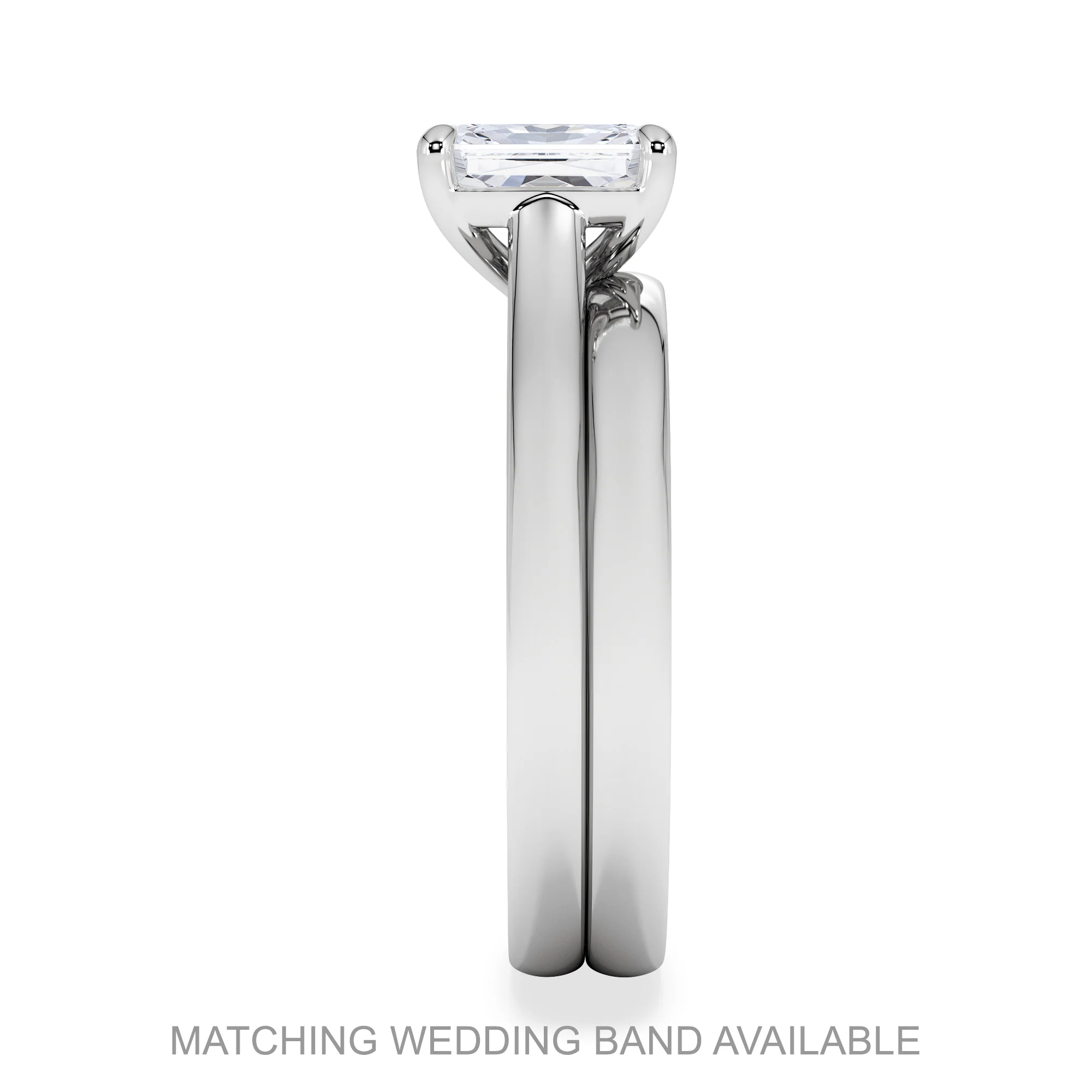 Amora Radiant 0.50ct Lab Diamond Engagement Ring F/VS1 Set in 18K White Gold - Image 7