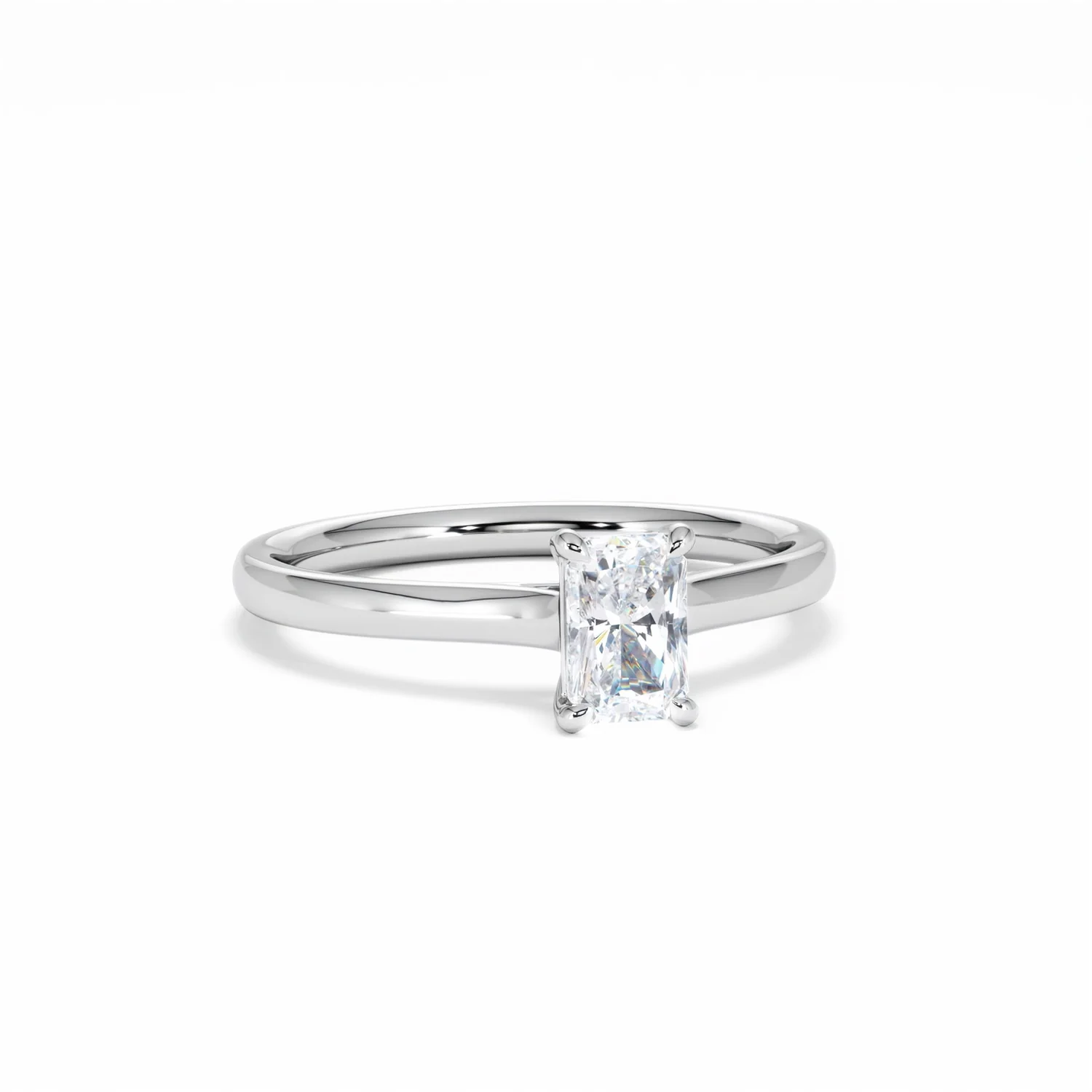 Amora Radiant 0.50ct Lab Diamond Engagement Ring F/VS1 Set in Platinum - Image 13