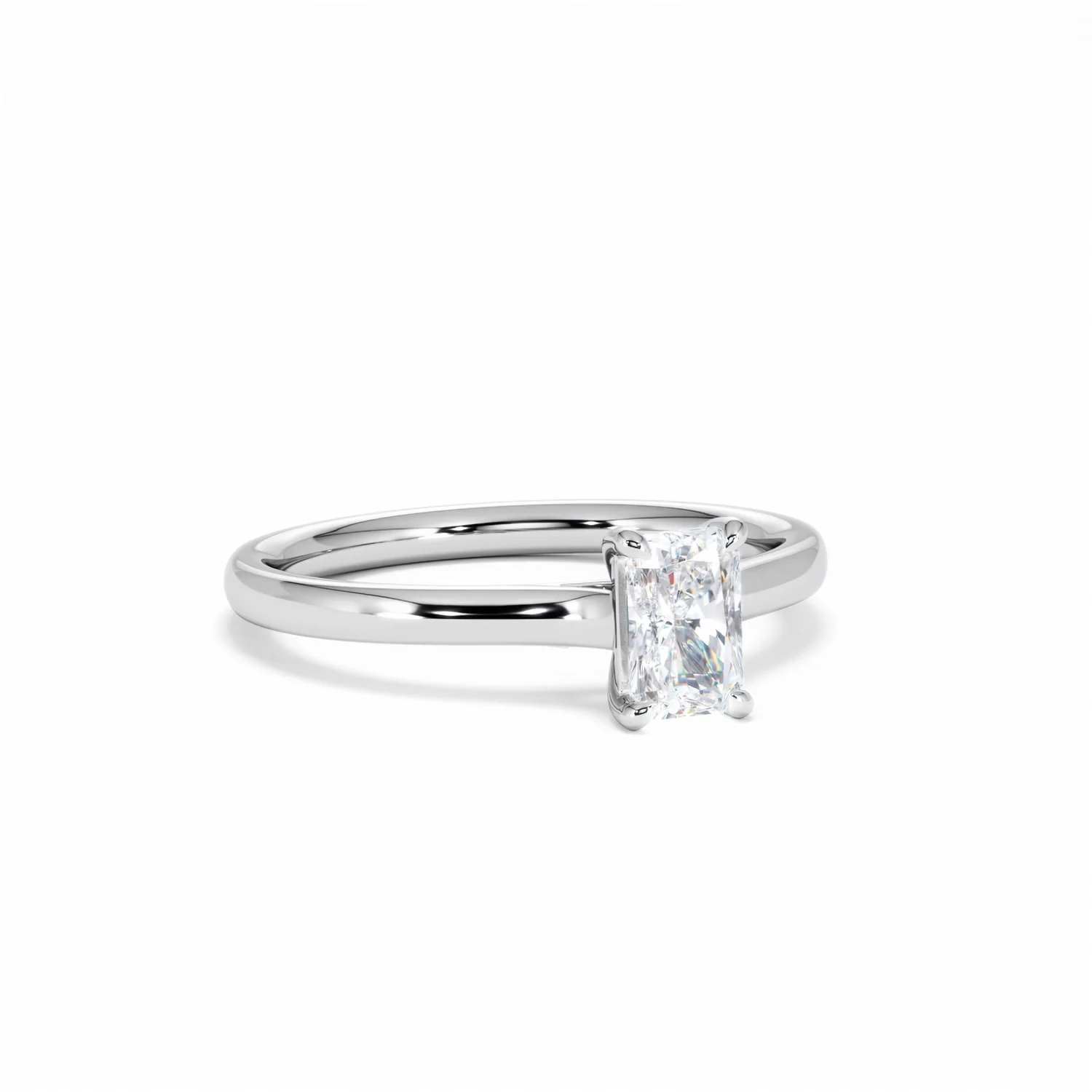 Amora Radiant 0.50ct Lab Diamond Engagement Ring F/VS1 Set in Platinum - Image 15