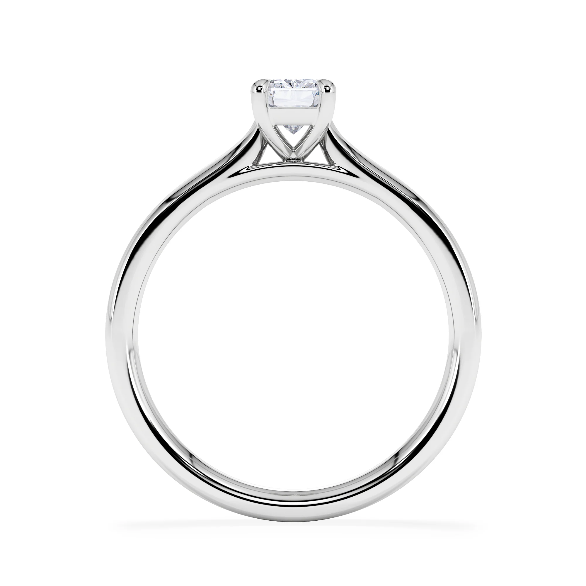 Amora Radiant 0.50ct Lab Diamond Engagement Ring F/VS1 Set in Platinum - Image 3