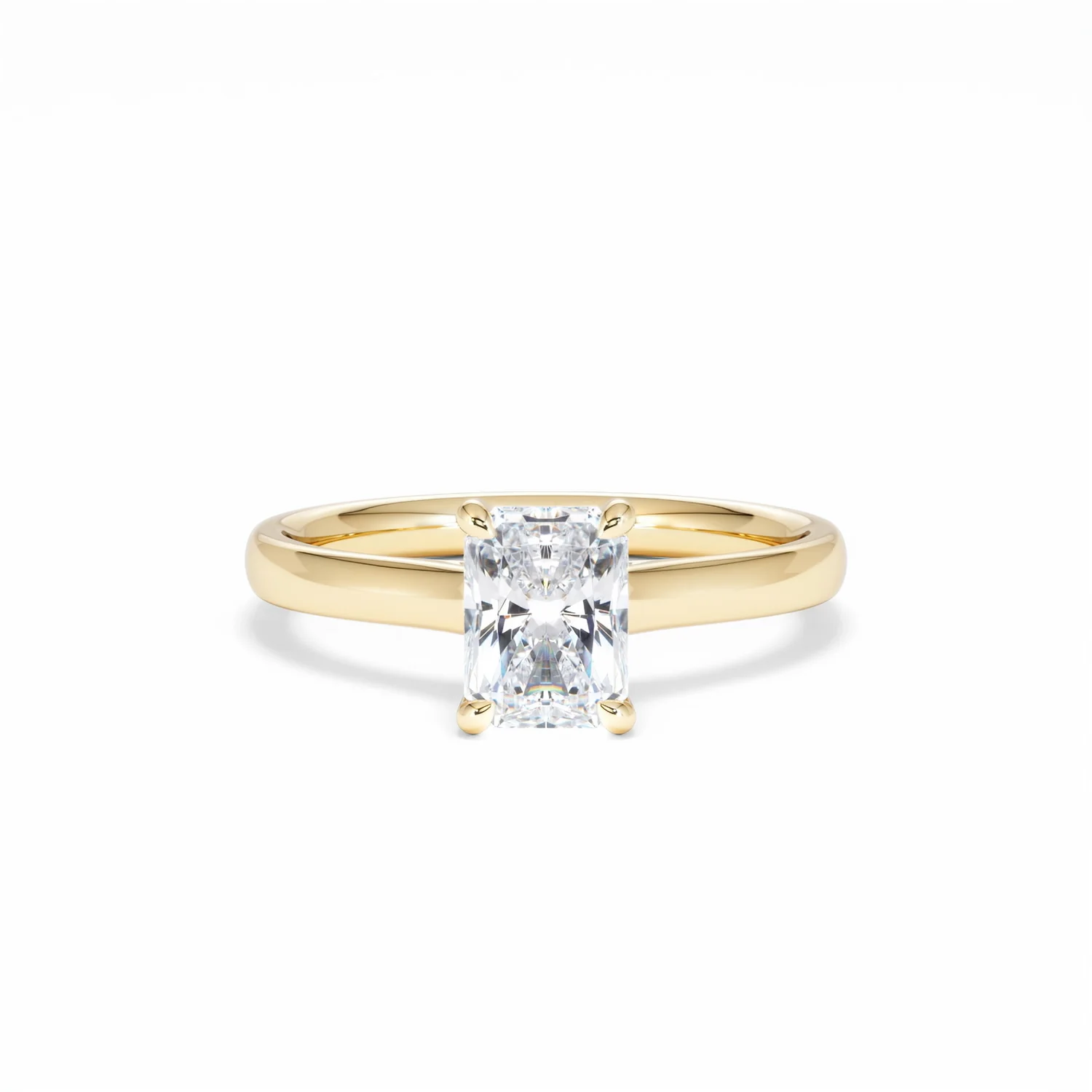 Amora Radiant 1.00ct Hidden Halo Diamond Engagement Ring G/VS1 Set in 18K Gold - Image 10