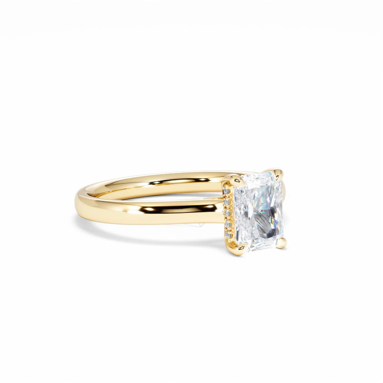 Amora Radiant 1.00ct Hidden Halo Diamond Engagement Ring G/VS1 Set in 18K Gold - Image 17