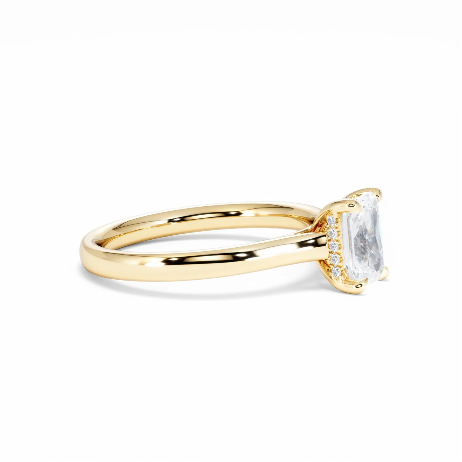 Amora Radiant 1.00ct Hidden Halo Diamond Engagement Ring G/VS1 Set in 18K Gold - Image 24