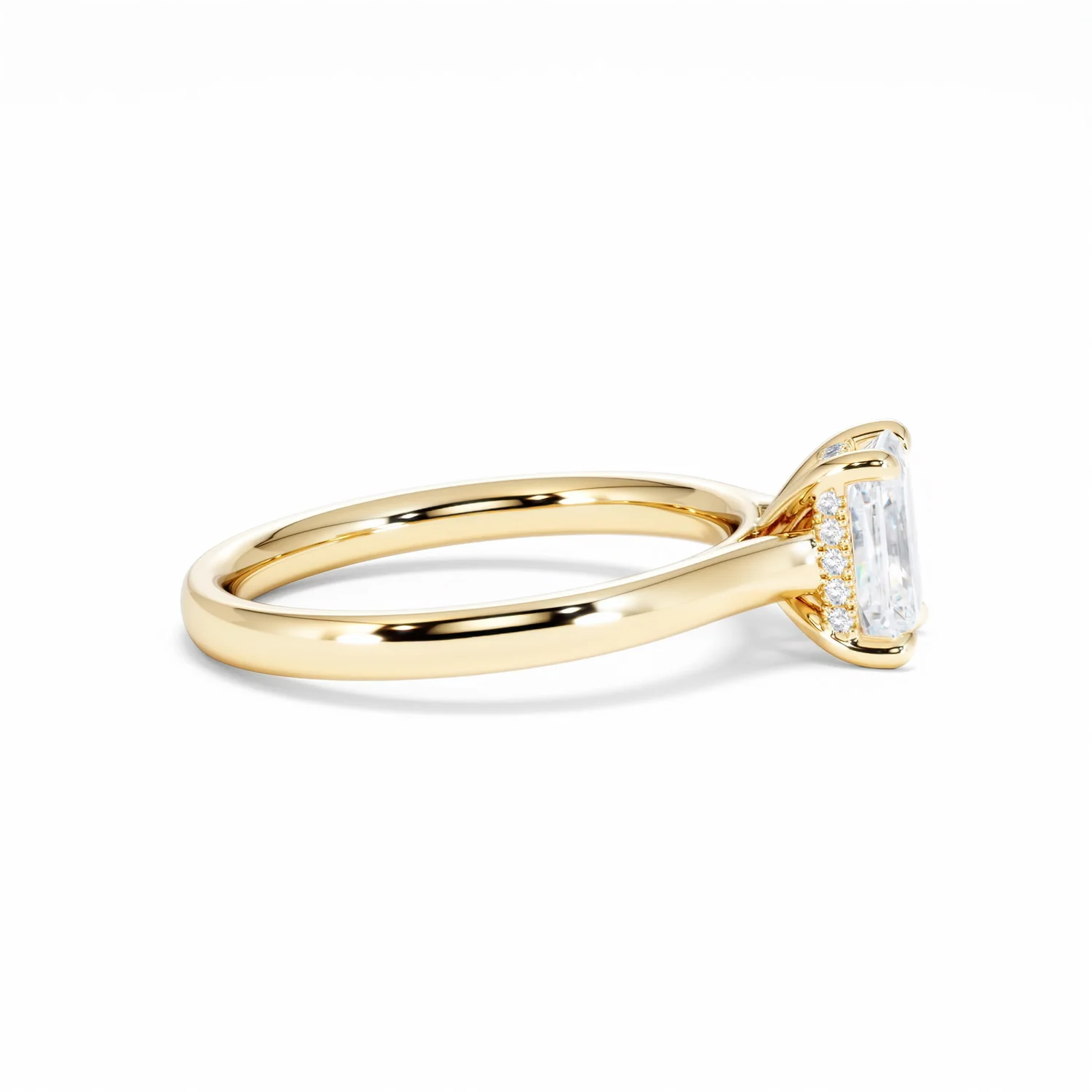 Amora Radiant 1.00ct Hidden Halo Diamond Engagement Ring G/VS1 Set in 18K Gold - Image 28