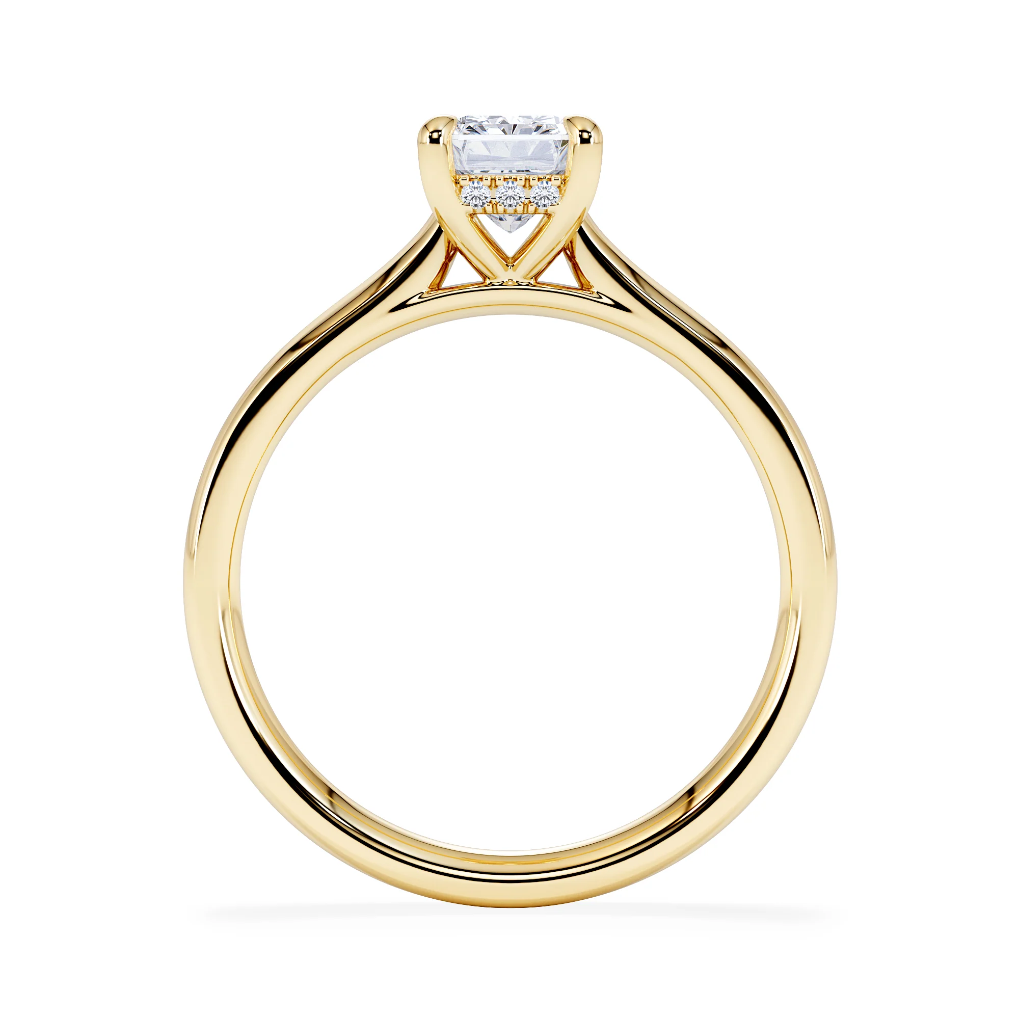 Amora Radiant 1.00ct Hidden Halo Diamond Engagement Ring G/VS1 Set in 18K Gold - Image 3