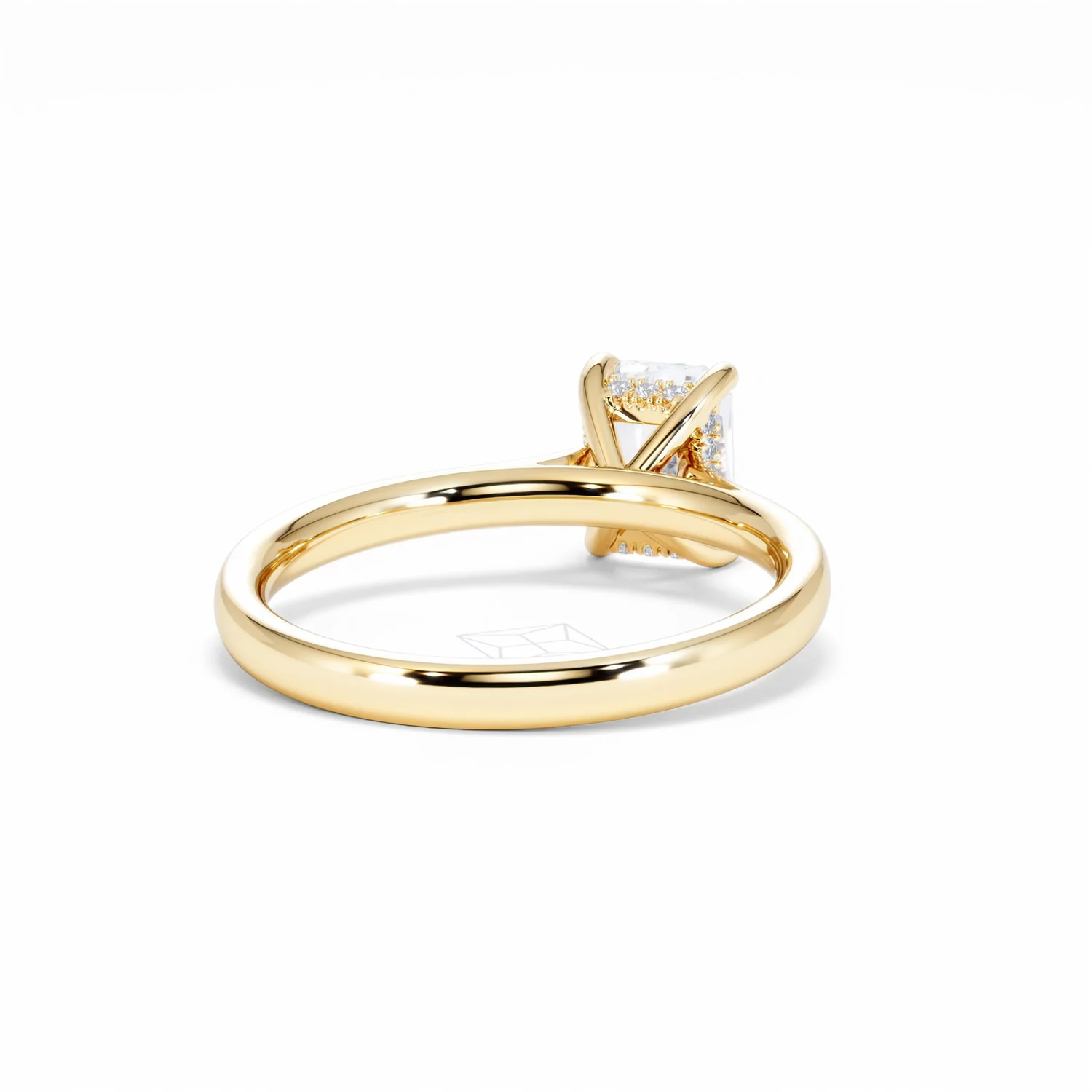 Amora Radiant 1.00ct Hidden Halo Diamond Engagement Ring G/VS1 Set in 18K Gold - Image 45