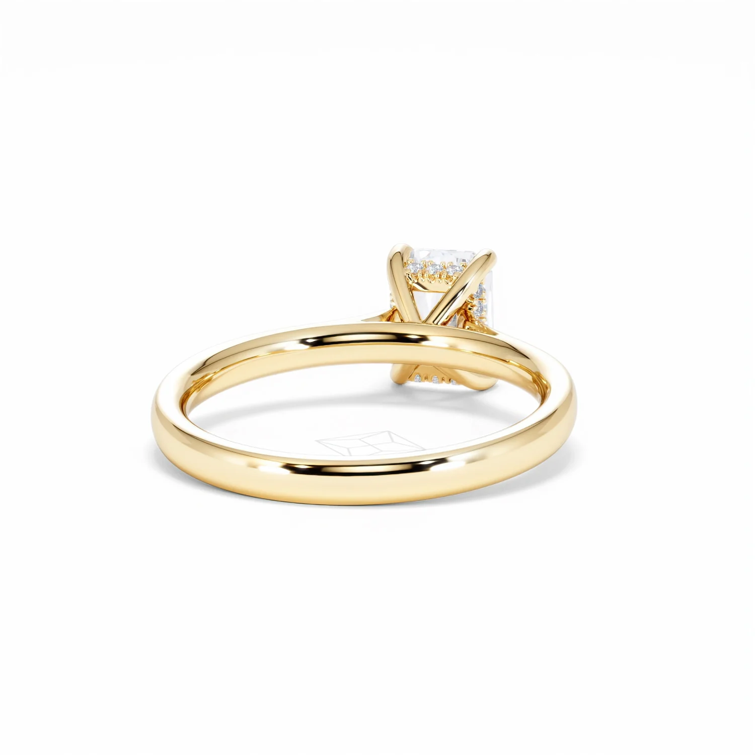 Amora Radiant 1.00ct Hidden Halo Diamond Engagement Ring G/VS1 Set in 18K Gold - Image 46