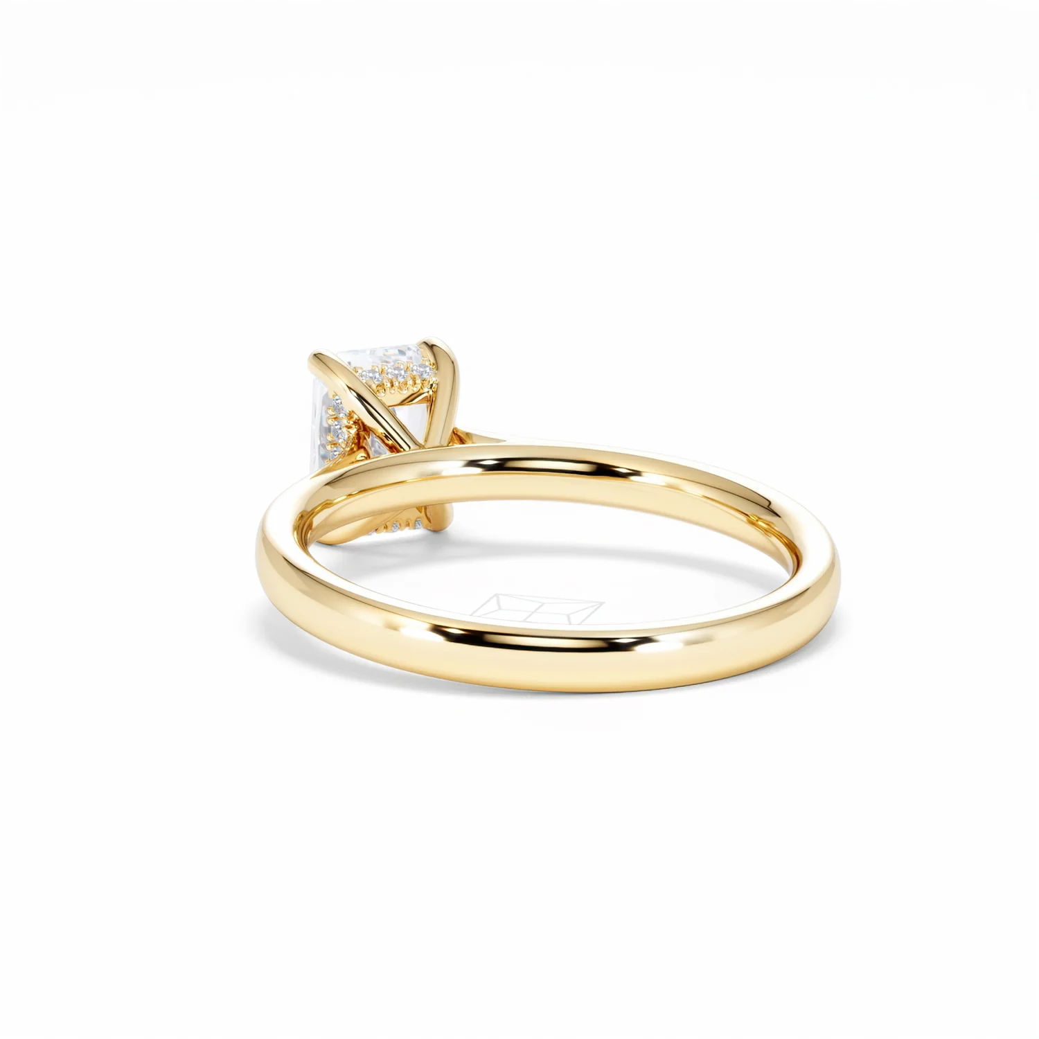 Amora Radiant 1.00ct Hidden Halo Diamond Engagement Ring G/VS1 Set in 18K Gold - Image 56