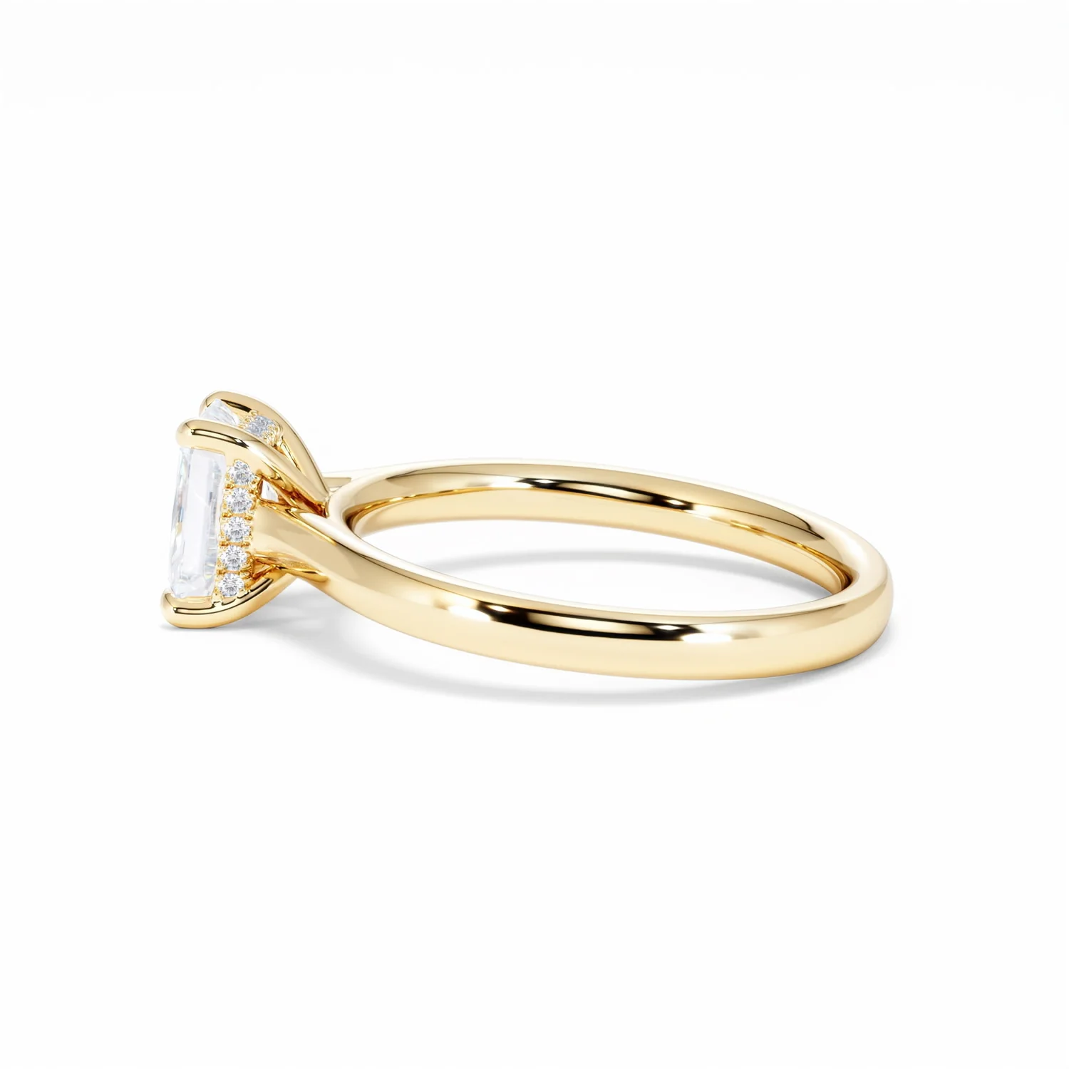 Amora Radiant 1.00ct Hidden Halo Diamond Engagement Ring G/VS1 Set in 18K Gold - Image 68