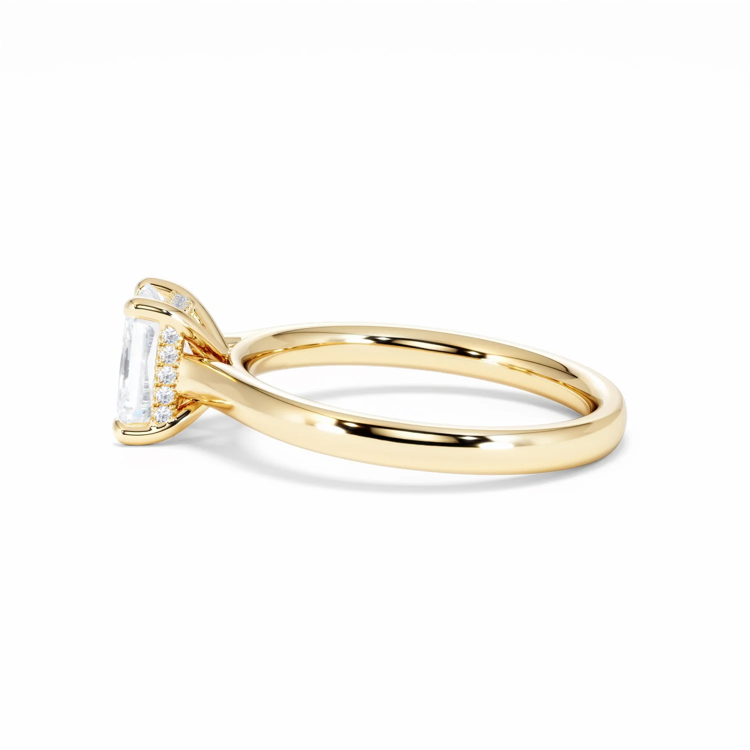 Amora Radiant 1.00ct Hidden Halo Diamond Engagement Ring G/VS1 Set in 18K Gold - Image 69