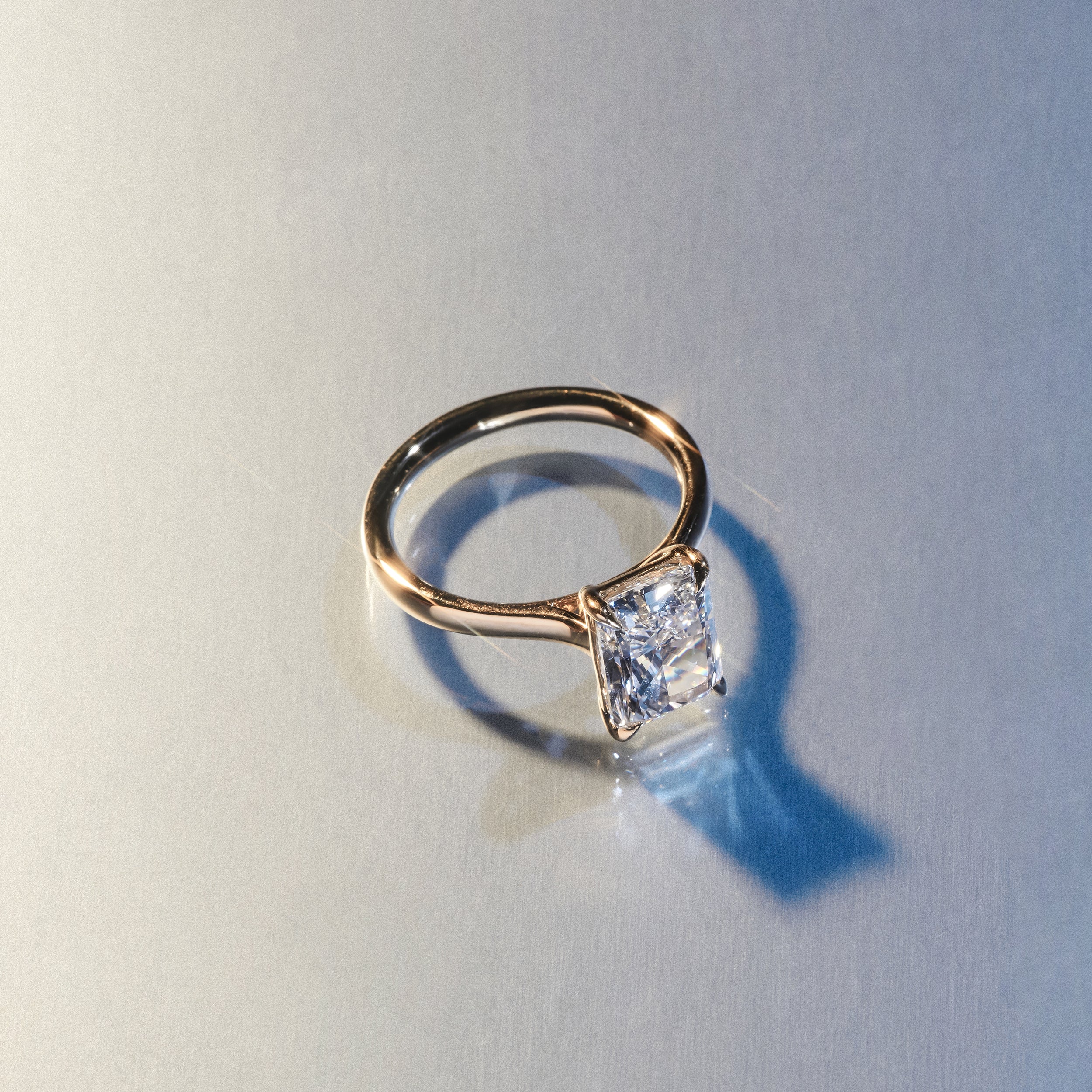 Amora Radiant 1.00ct Hidden Halo Diamond Engagement Ring G/VS1 Set in 18K Gold - Image 7