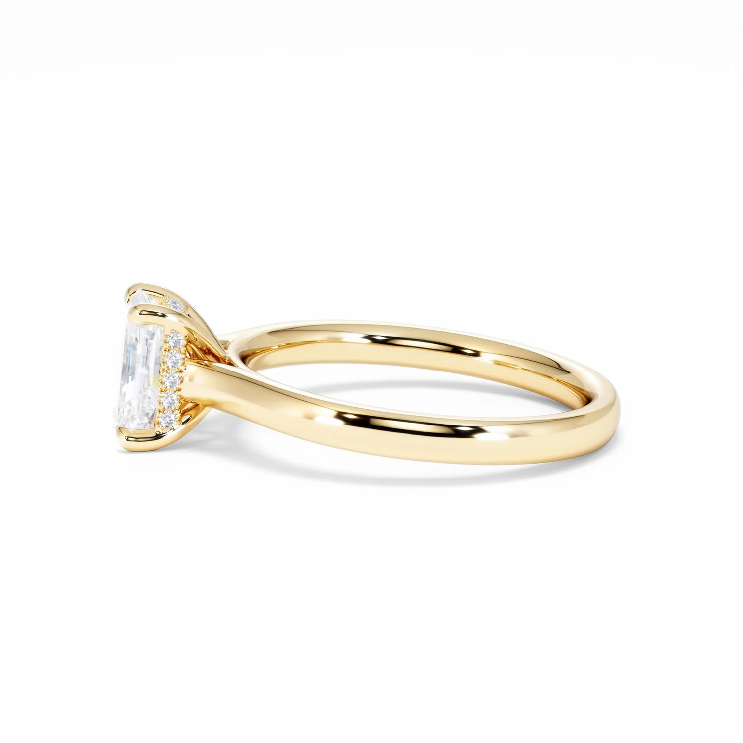 Amora Radiant 1.00ct Hidden Halo Diamond Engagement Ring G/VS1 Set in 18K Gold - Image 71