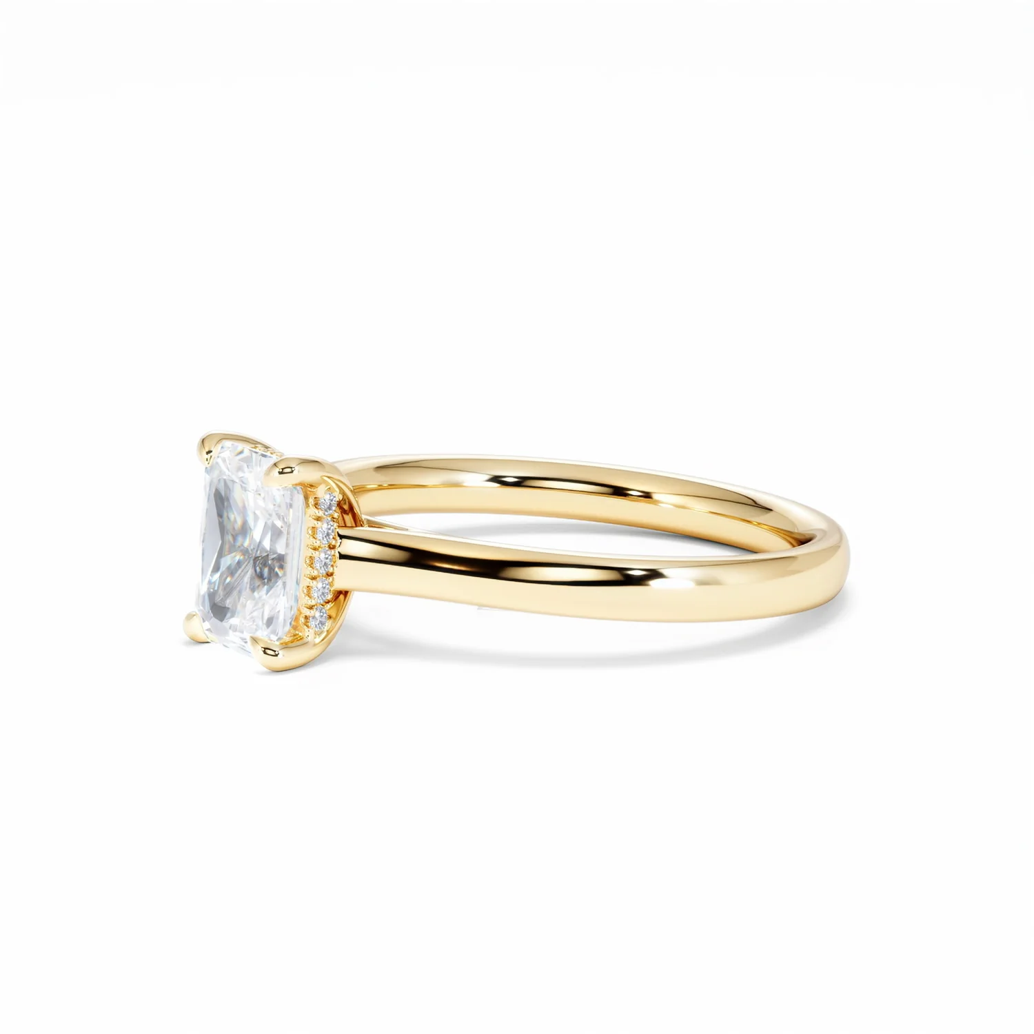 Amora Radiant 1.00ct Hidden Halo Diamond Engagement Ring G/VS1 Set in 18K Gold - Image 78