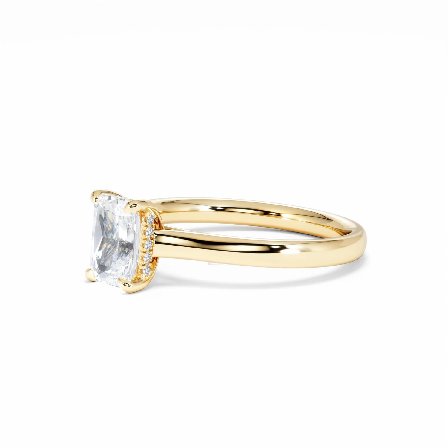 Amora Radiant 1.00ct Hidden Halo Diamond Engagement Ring G/VS1 Set in 18K Gold - Image 79