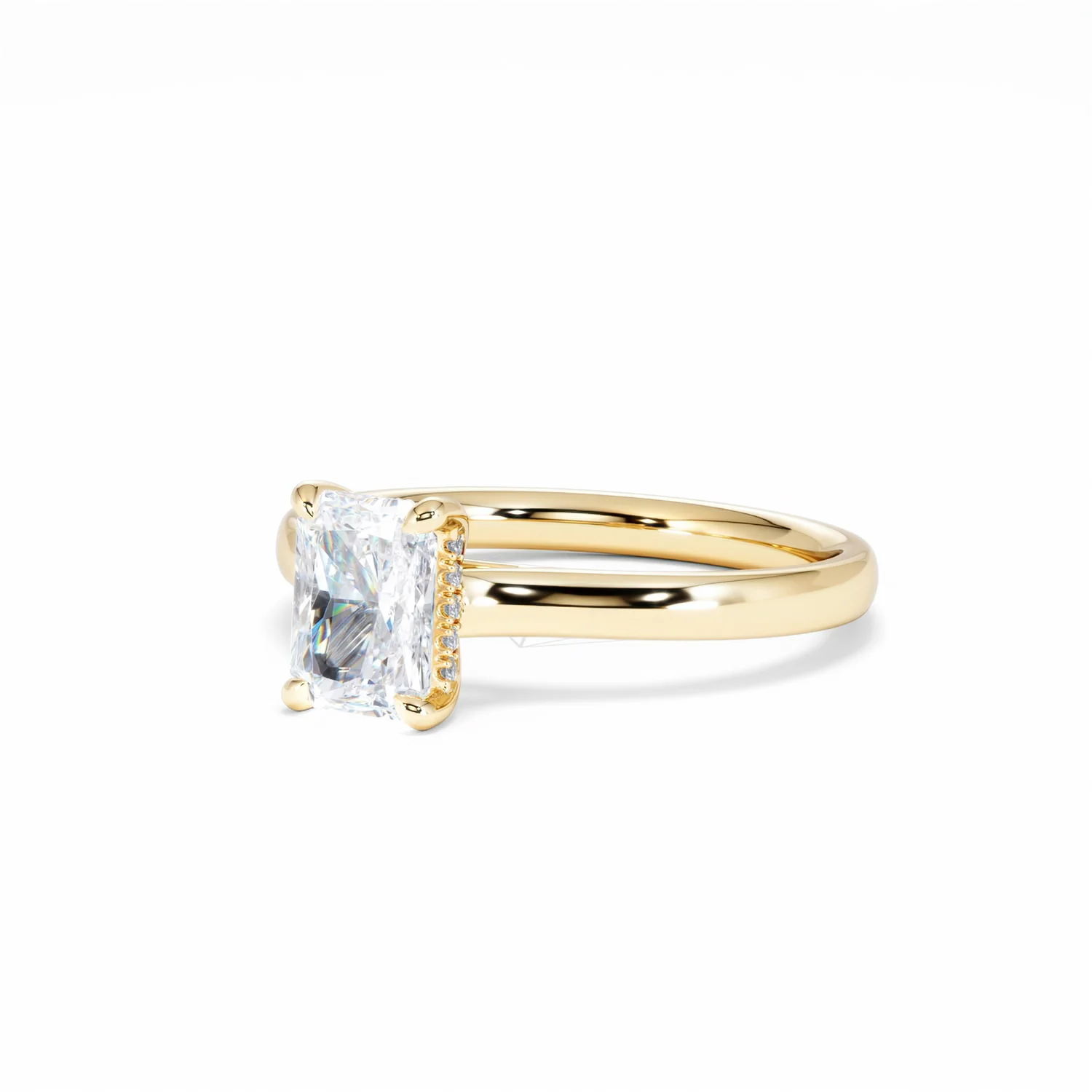 Amora Radiant 1.00ct Hidden Halo Diamond Engagement Ring G/VS1 Set in 18K Gold - Image 83