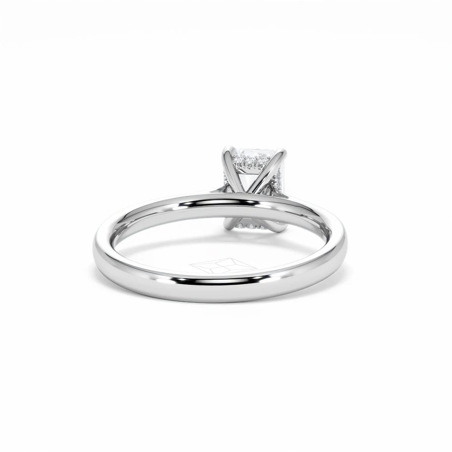 Amora Radiant 1.00ct Hidden Halo Diamond Engagement Ring G/VS1 Set in 18K White Gold - Image 47