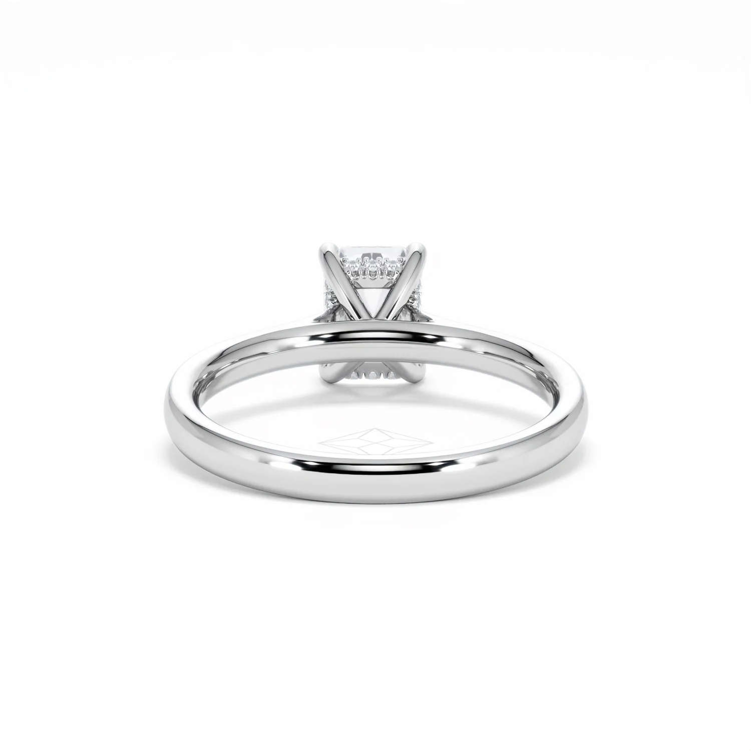 Amora Radiant 1.00ct Hidden Halo Diamond Engagement Ring G/VS1 Set in 18K White Gold - Image 50