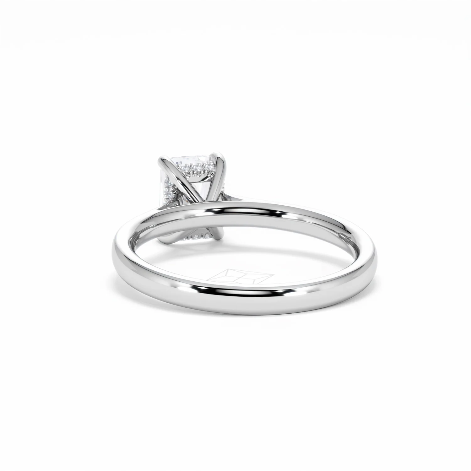 Amora Radiant 1.00ct Hidden Halo Diamond Engagement Ring G/VS1 Set in 18K White Gold - Image 54
