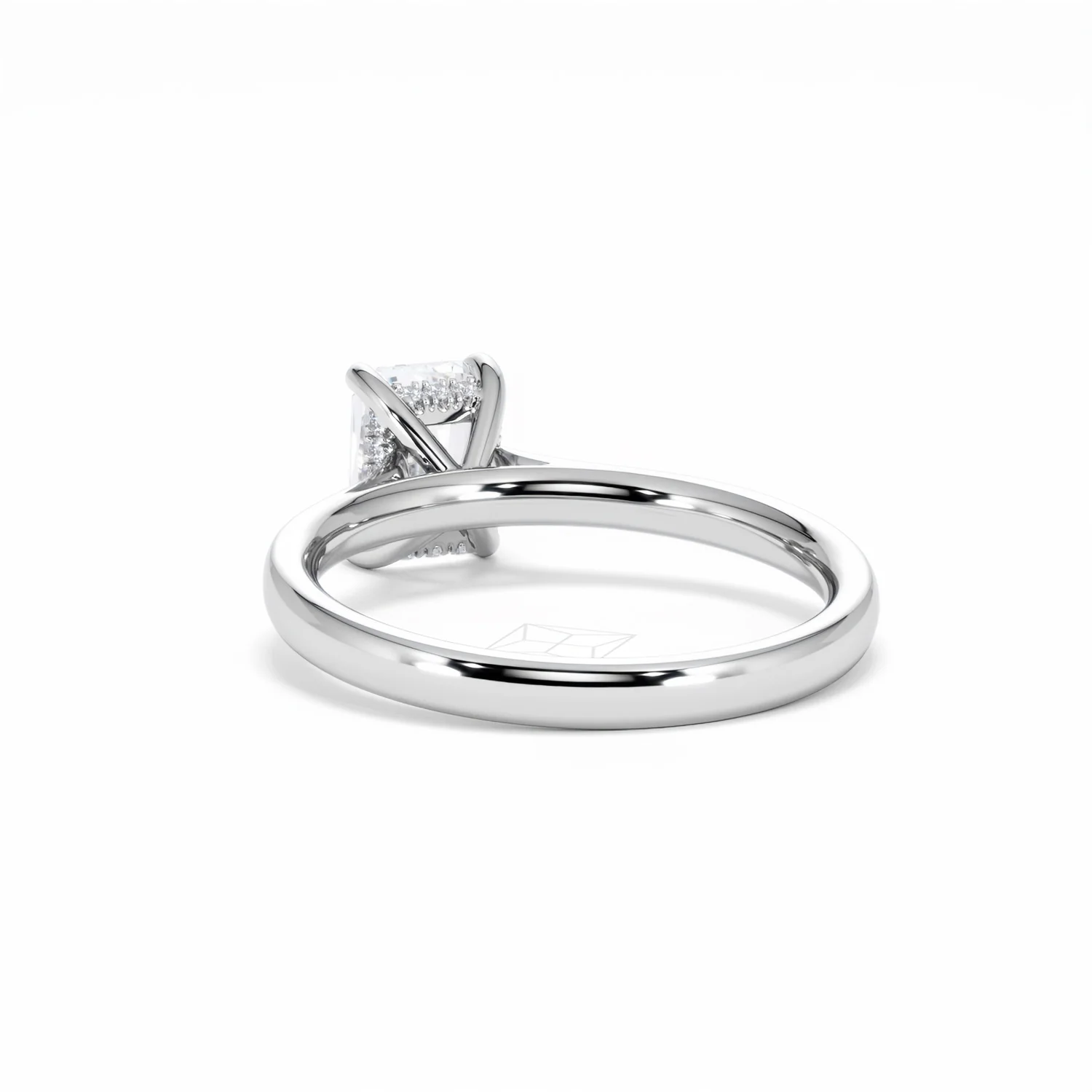 Amora Radiant 1.00ct Hidden Halo Diamond Engagement Ring G/VS1 Set in 18K White Gold - Image 55