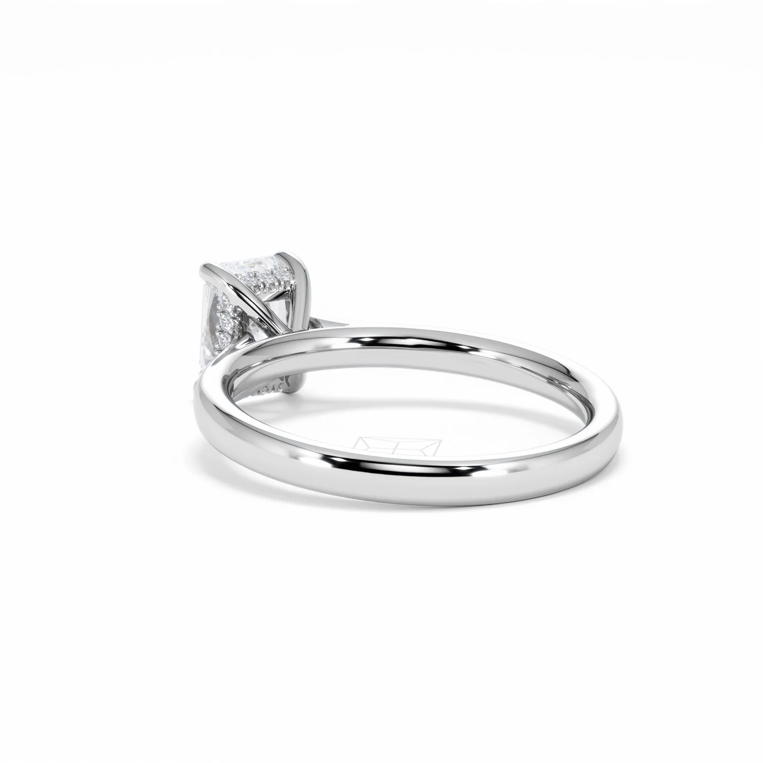 Amora Radiant 1.00ct Hidden Halo Diamond Engagement Ring G/VS1 Set in 18K White Gold - Image 58